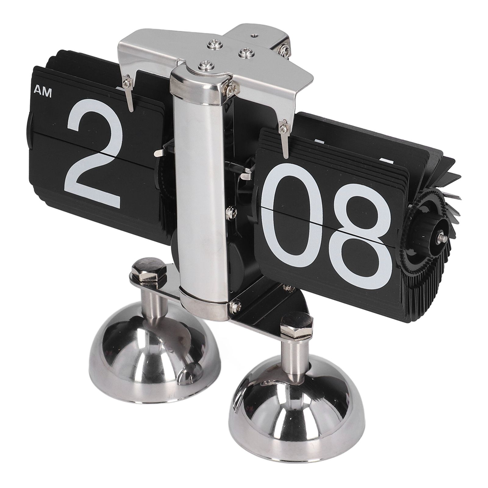Flip Clock Quartz Movement High Accuracy Retro Style Stainless Steel Simple Operation Quartz Clock - Image 5