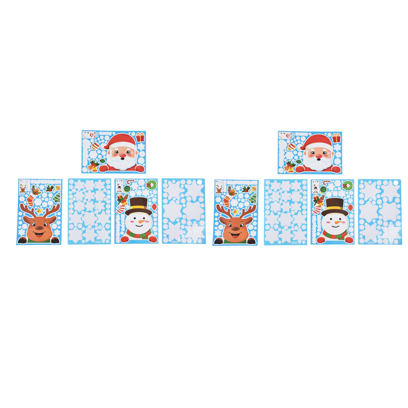 2Set Christmas Sticker DIY Window Glass Sticker Deer Snowman Decorative Sticker for Party Festival - Image 1