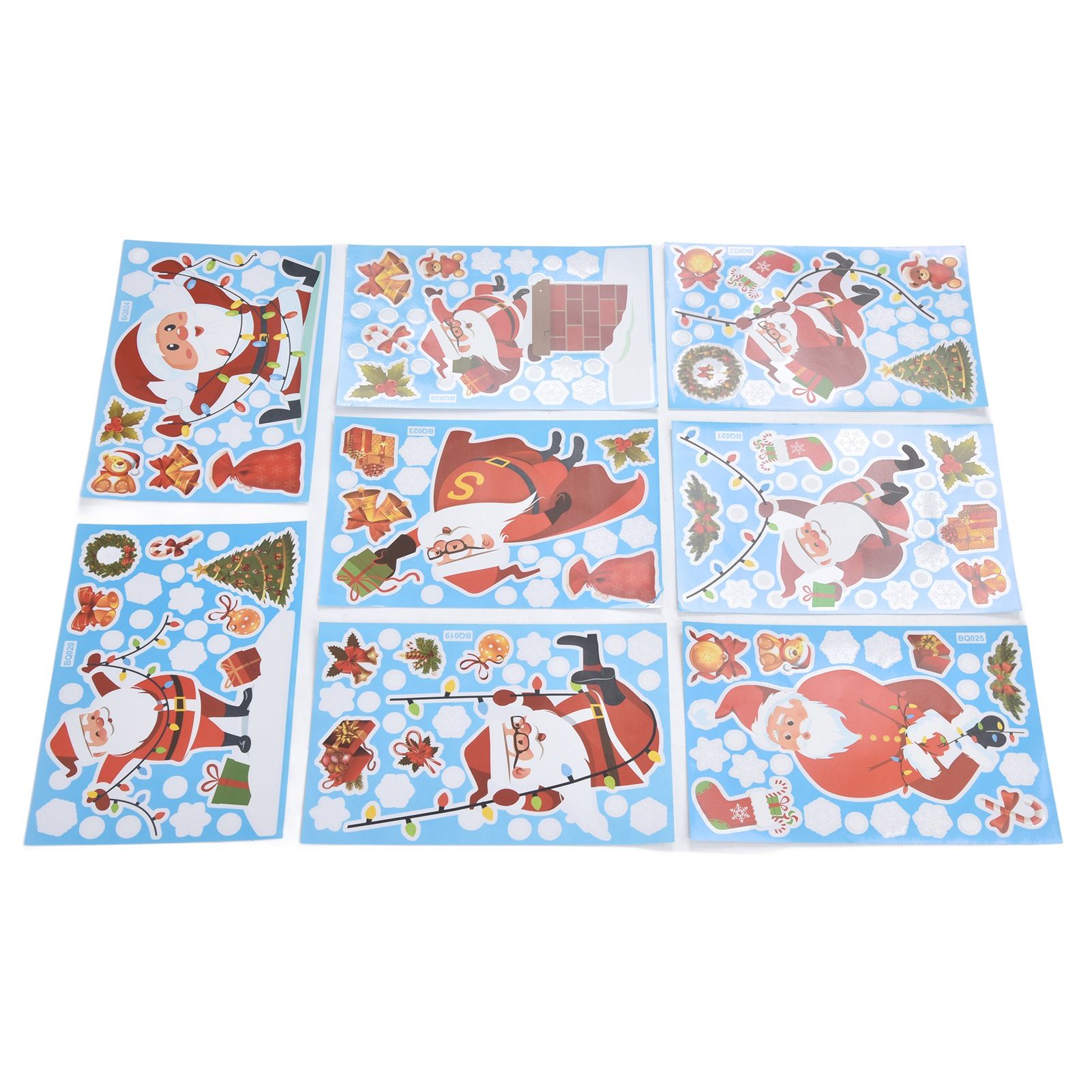 8Pcs Christmas Stickers Cute Patterns Easy to Use Environmentally Friendly Xmas Window Decals for Home Decor - Image 8