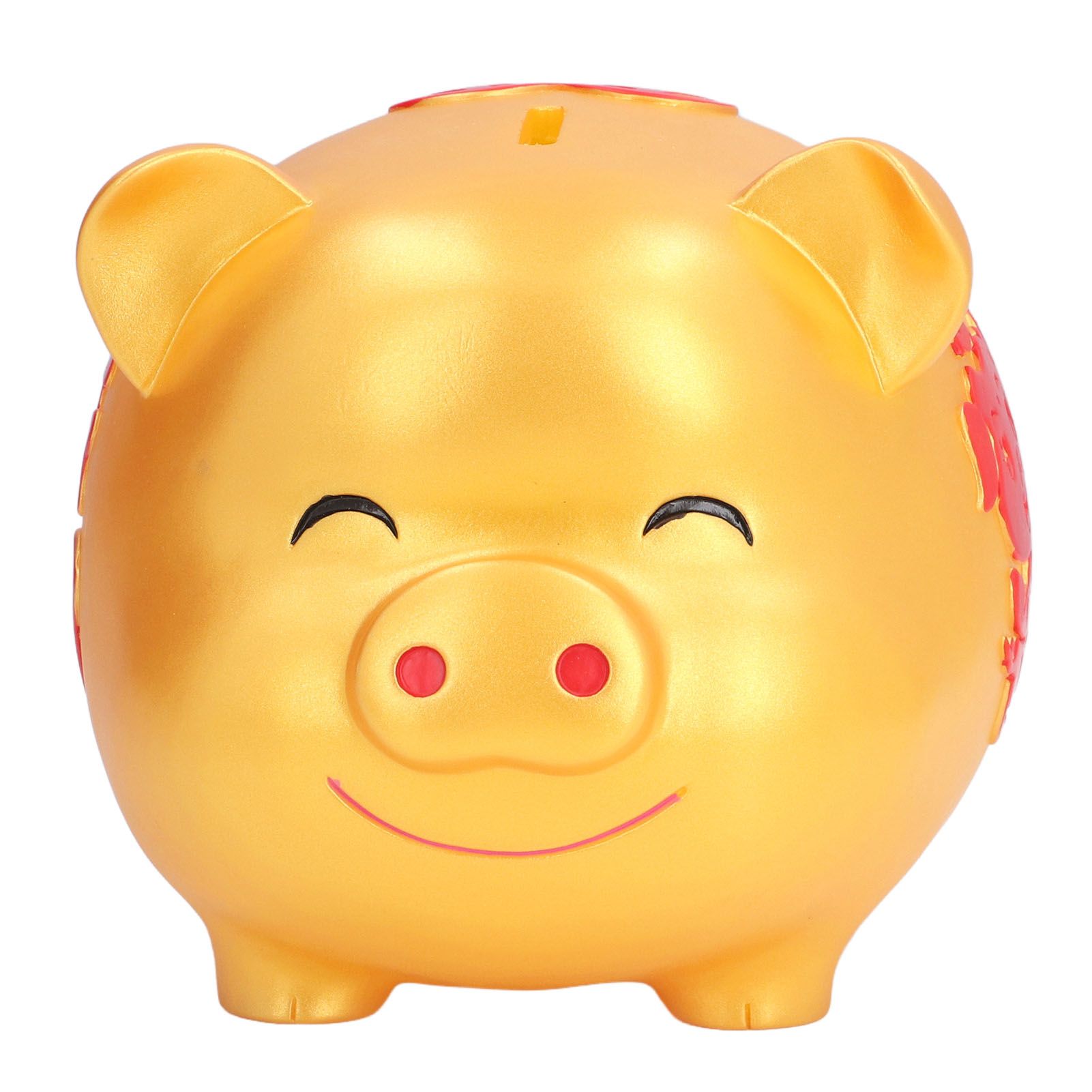 Piggy Bank Cute Cartoon Shape Anti Falling Pig Money Box for Children Gift Home Decoration Coins StorageLarge Size Gold - Image 2