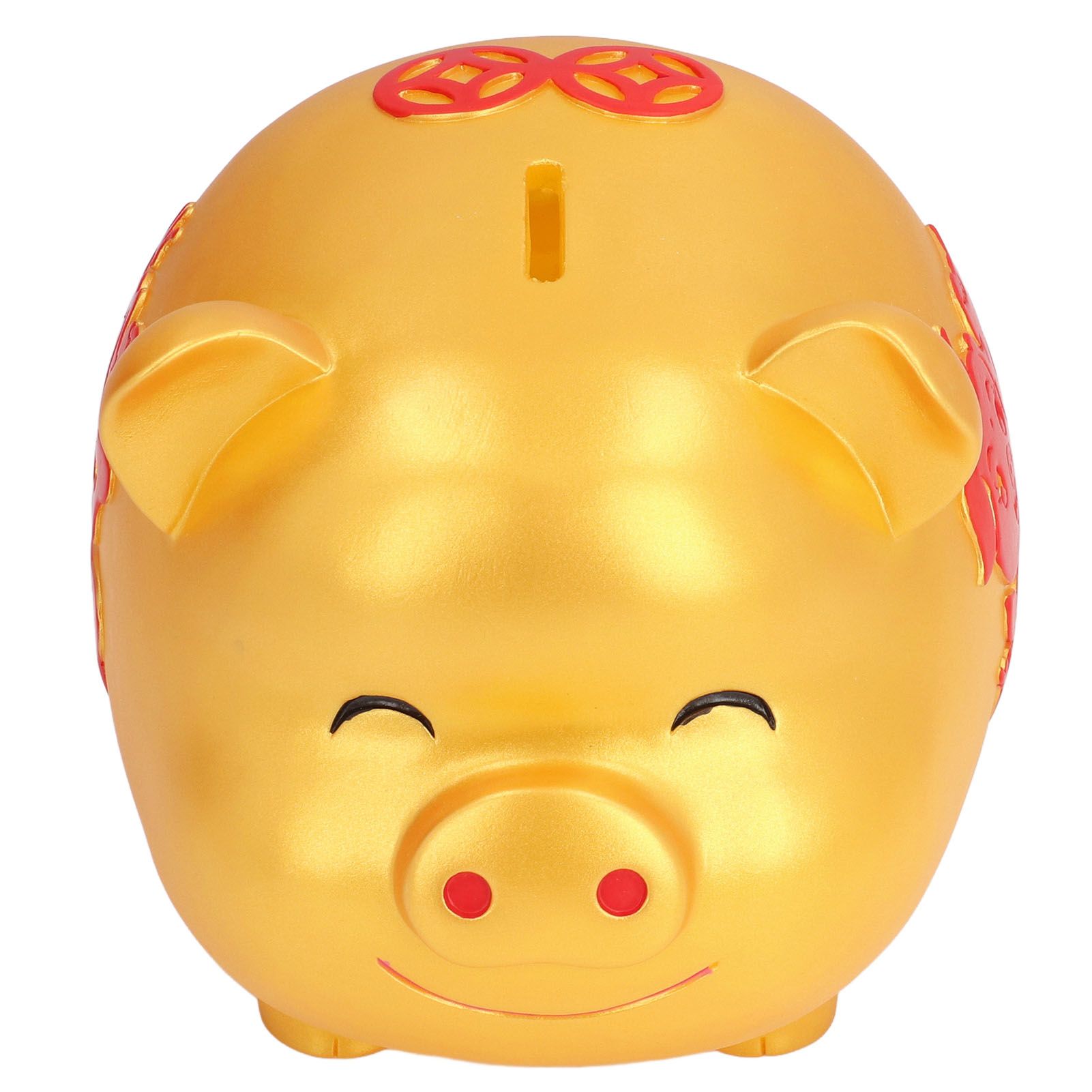 Piggy Bank Cute Cartoon Shape Anti Falling Pig Money Box for Children Gift Home Decoration Coins StorageSmall Size Gold - Image 3