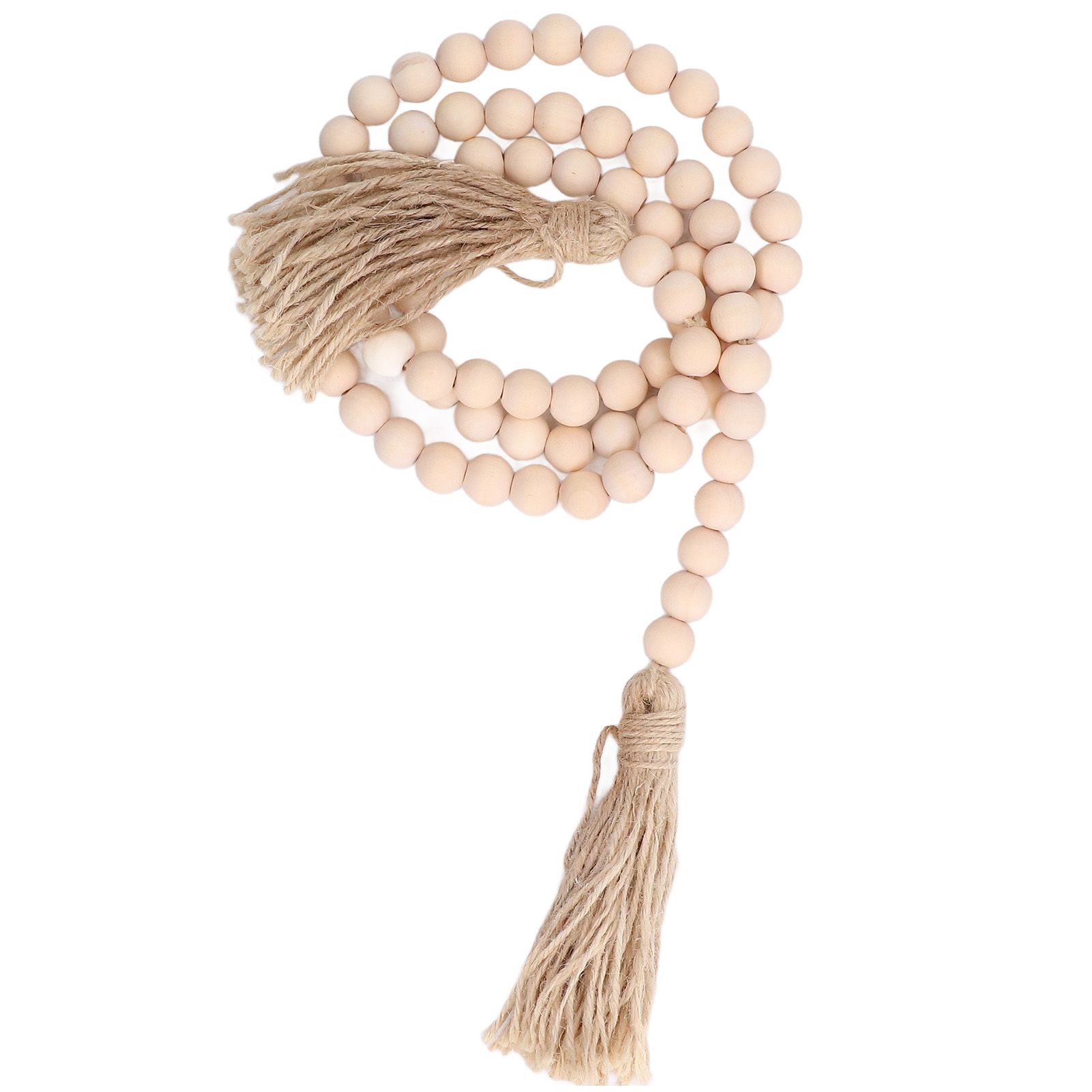 Wood Bead Garland Hand Crafted Fine Workmanship Comfortable Hold Bohemian Style Prayer Beads - Image 1