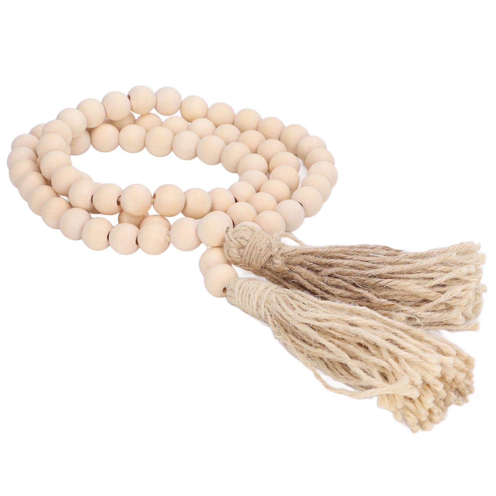 Wood Bead Garland Hand Crafted Fine Workmanship Comfortable Hold Bohemian Style Prayer Beads - Image 4