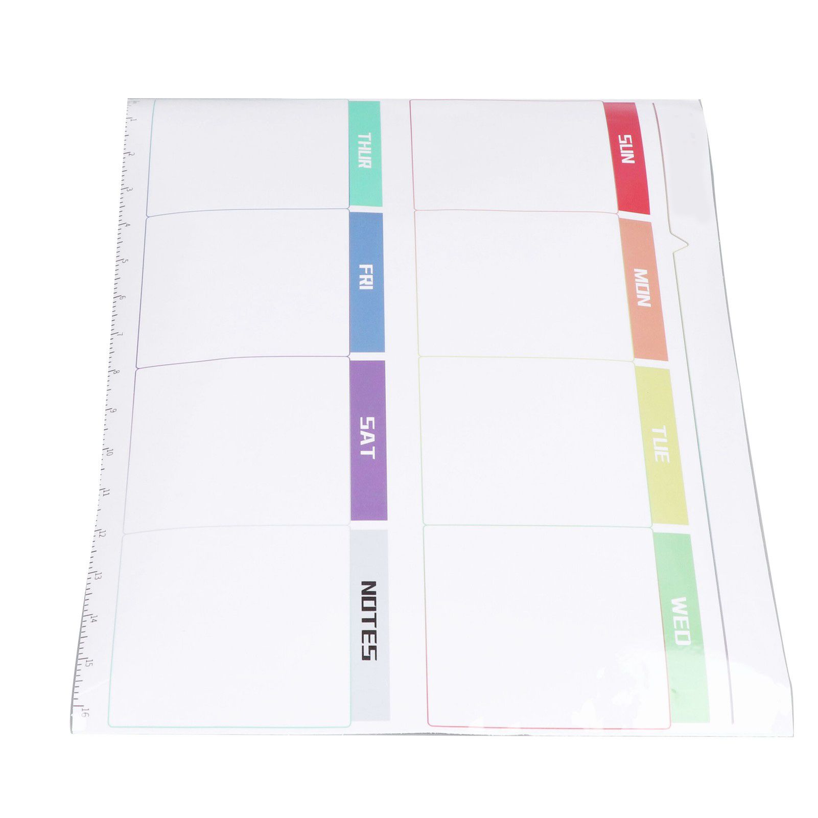 Weekly Calendar Self Adhesive Reusable Weekly Dry Erase Board Paste with Eraser for Home Wall Fridge - Image 8
