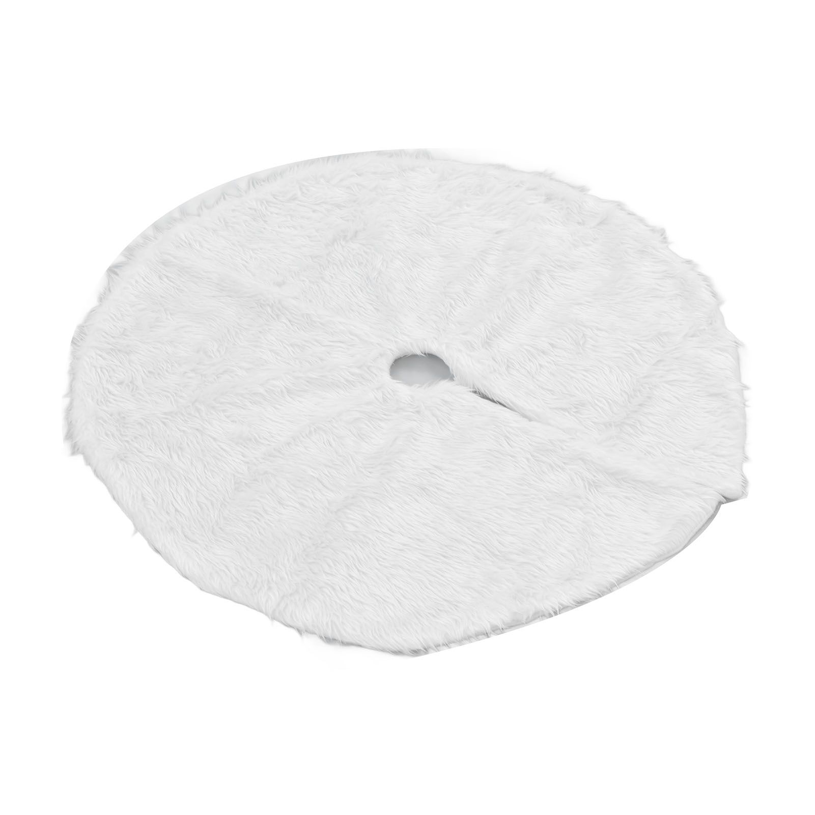 Christmas Tree Skirt Snowy White Christmas Tree Mat for Xmas Festive Holiday Party Decoration Ornaments - Image 2