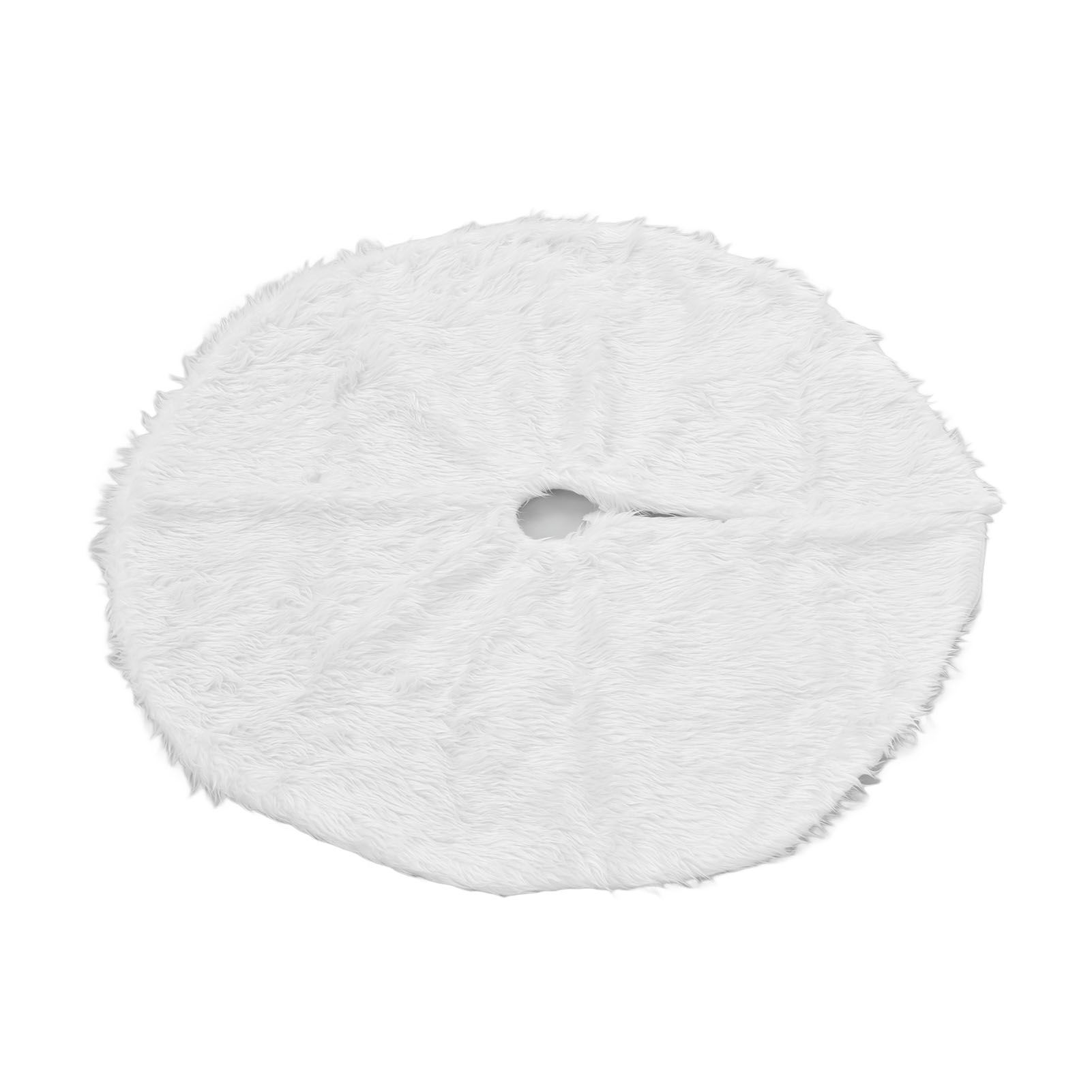 Christmas Tree Skirt Snowy White Christmas Tree Mat for Xmas Festive Holiday Party Decoration Ornaments - Image 4