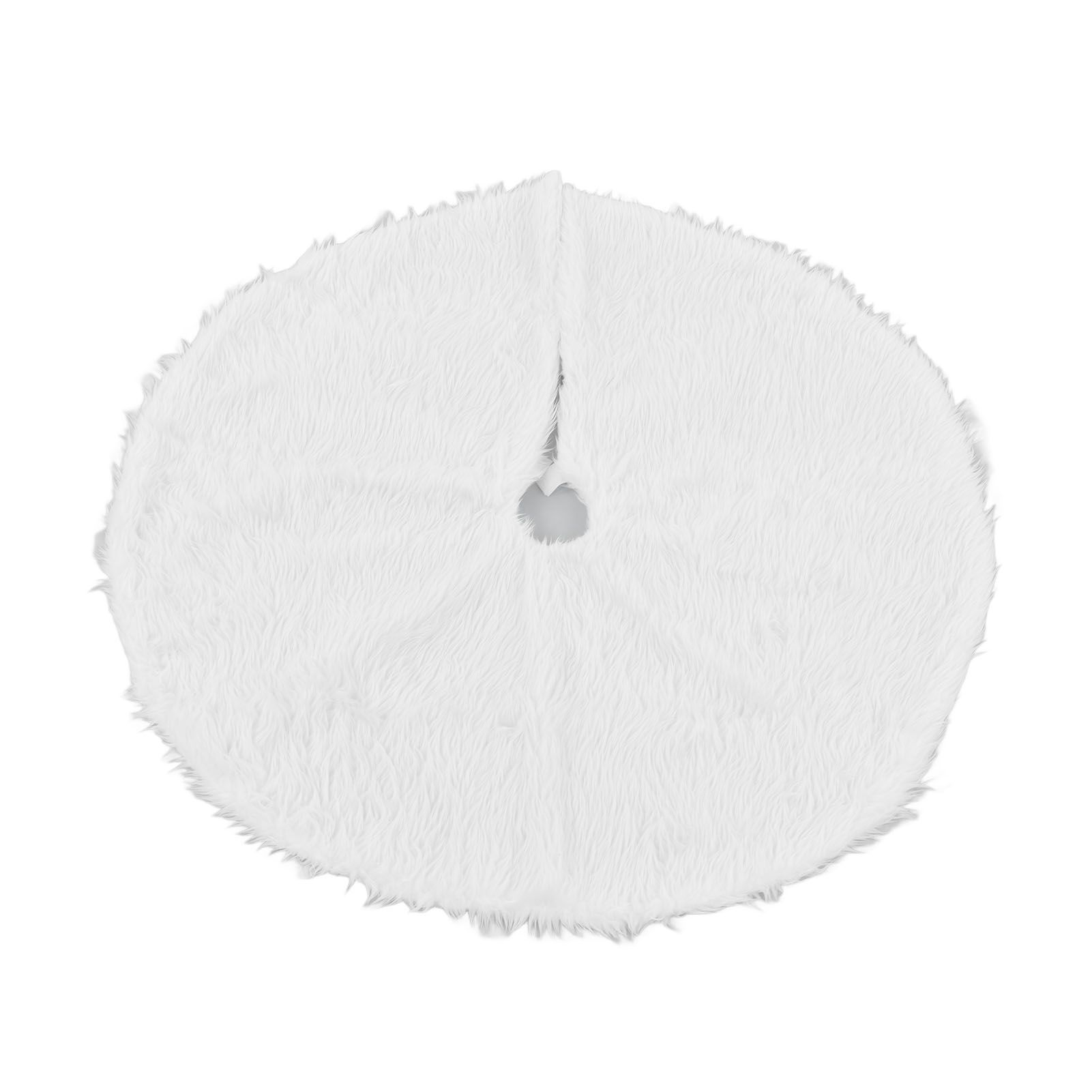 Christmas Tree Skirt Snowy White Christmas Tree Mat for Xmas Festive Holiday Party Decoration Ornaments - Image 5