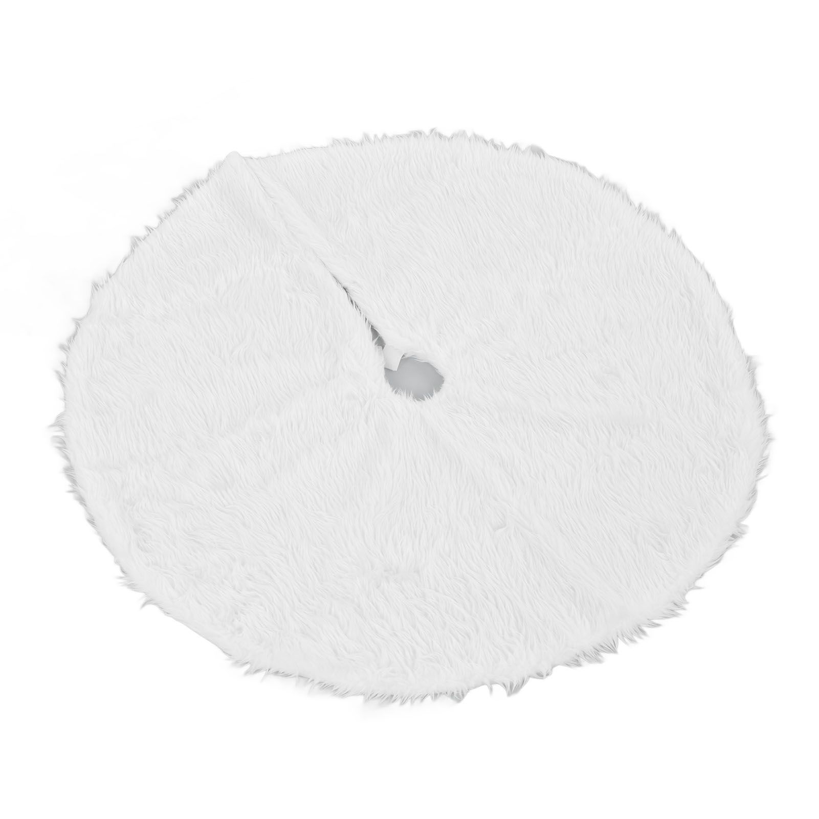 Christmas Tree Skirt Snowy White Christmas Tree Mat for Xmas Festive Holiday Party Decoration Ornaments - Image 6