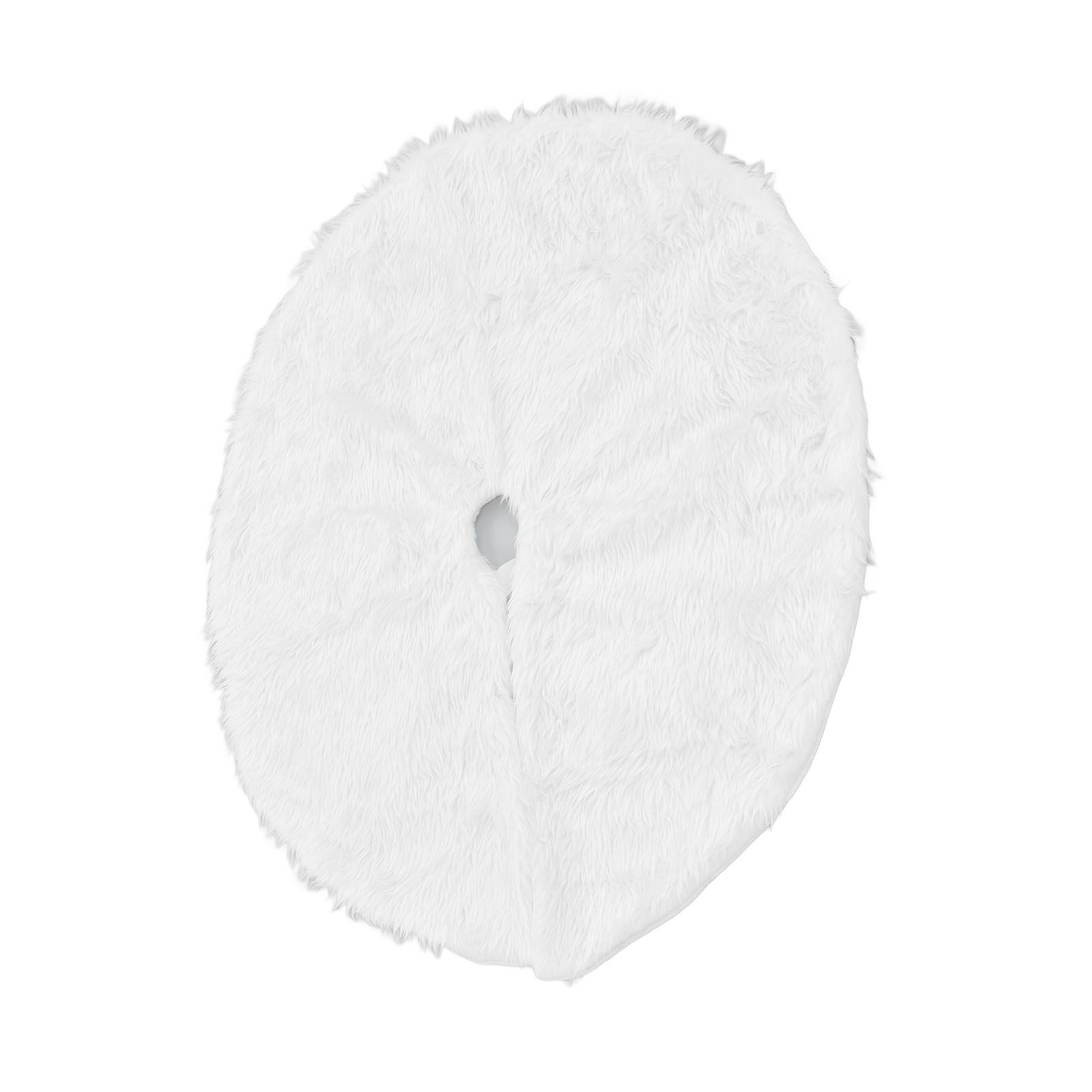 Christmas Tree Skirt Snowy White Christmas Tree Mat for Xmas Festive Holiday Party Decoration Ornaments - Image 7