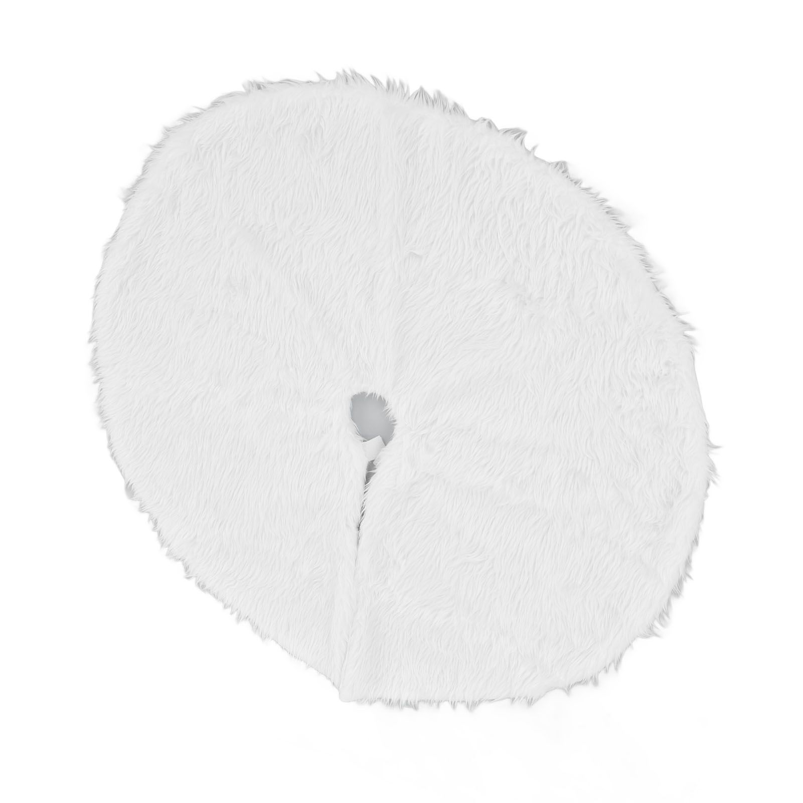 Christmas Tree Skirt Snowy White Christmas Tree Mat for Xmas Festive Holiday Party Decoration Ornaments - Image 8