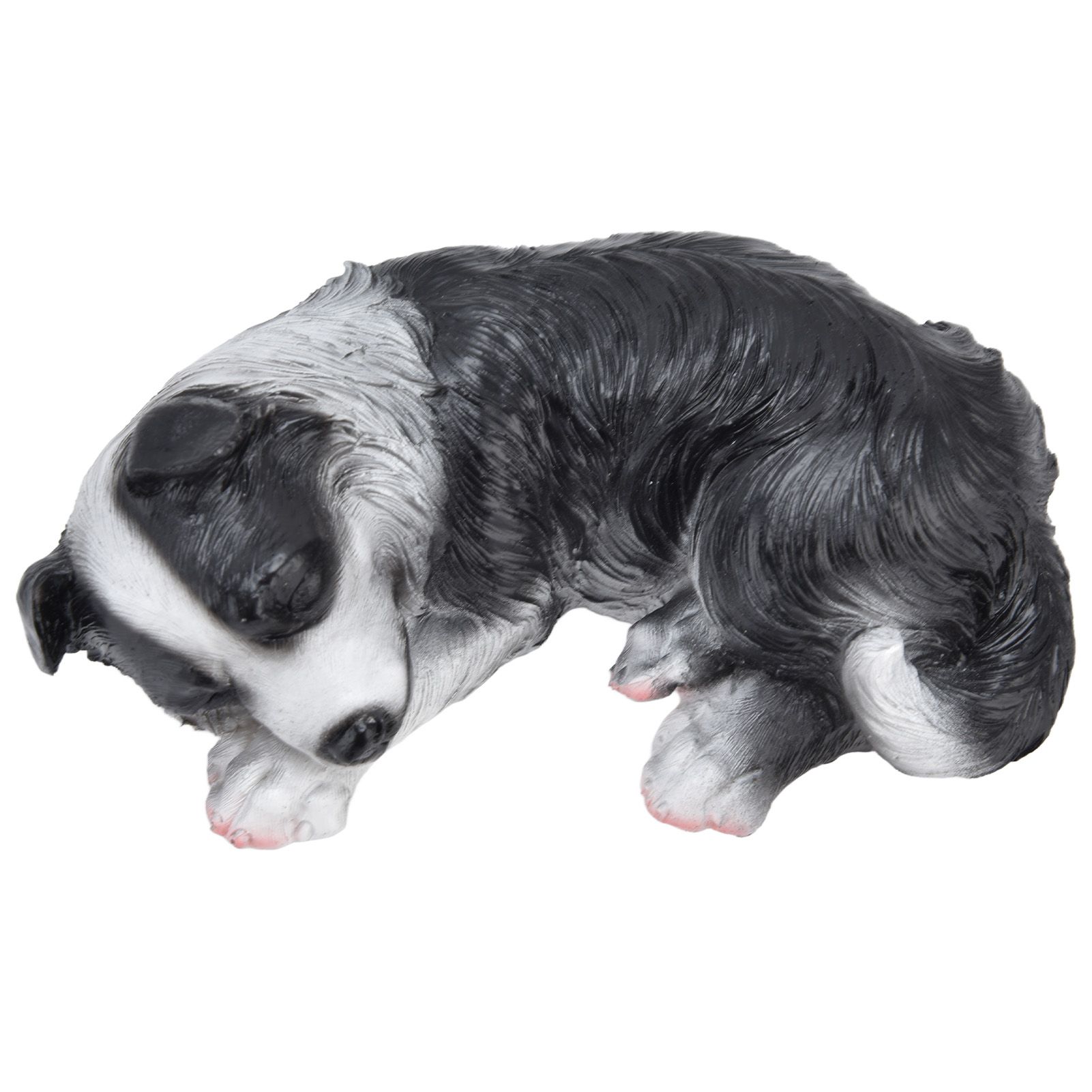 Dog Ornament Textured Exquisite Vivid Real Cute Dog Statue for Garden Lawn Desk Decoration - Image 1