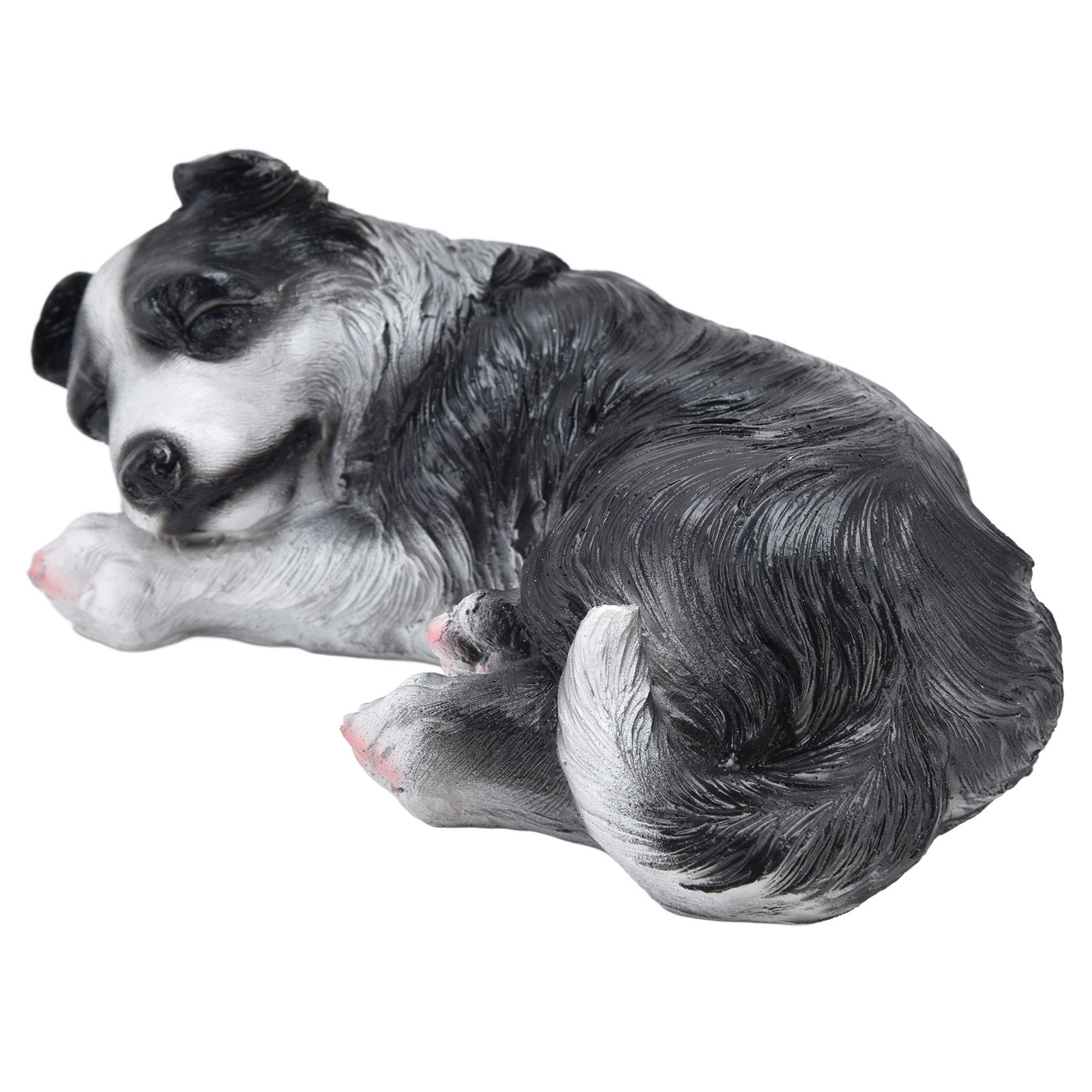 Dog Ornament Textured Exquisite Vivid Real Cute Dog Statue for Garden Lawn Desk Decoration - Image 4