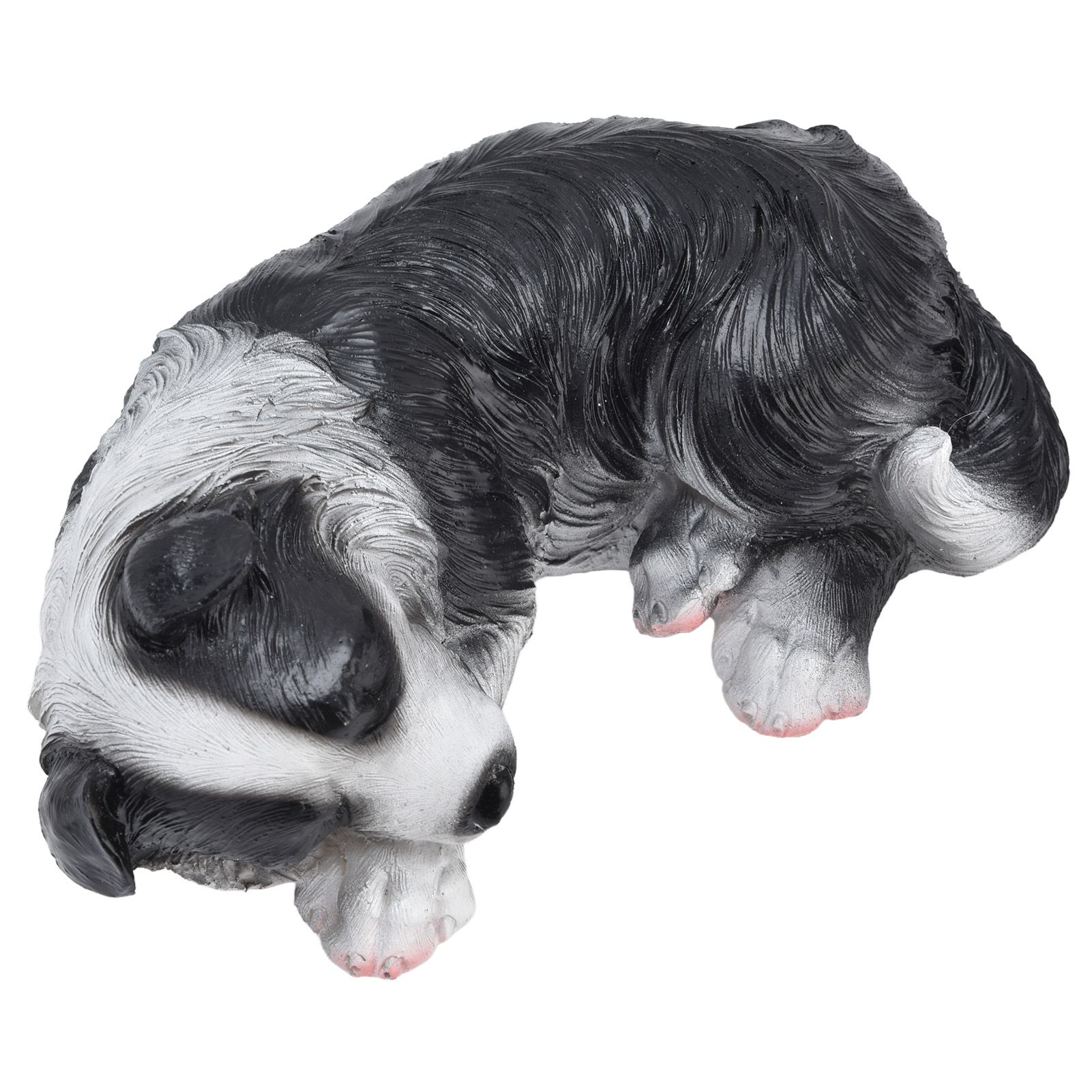 Dog Ornament Textured Exquisite Vivid Real Cute Dog Statue for Garden Lawn Desk Decoration - Image 7