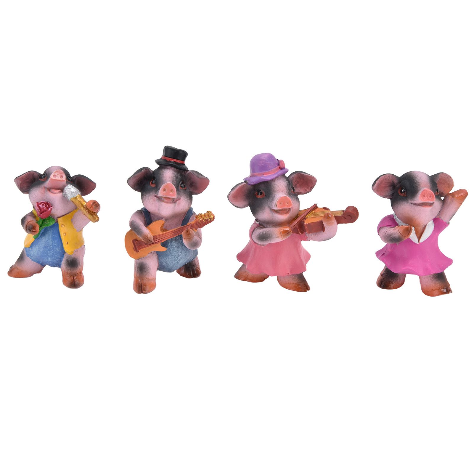 4Pcs Pig Ornaments Textured Exquisite Vivid Cartoon Cute Pig Statue for Bedroom Living Room Desk Decoration - Image 1