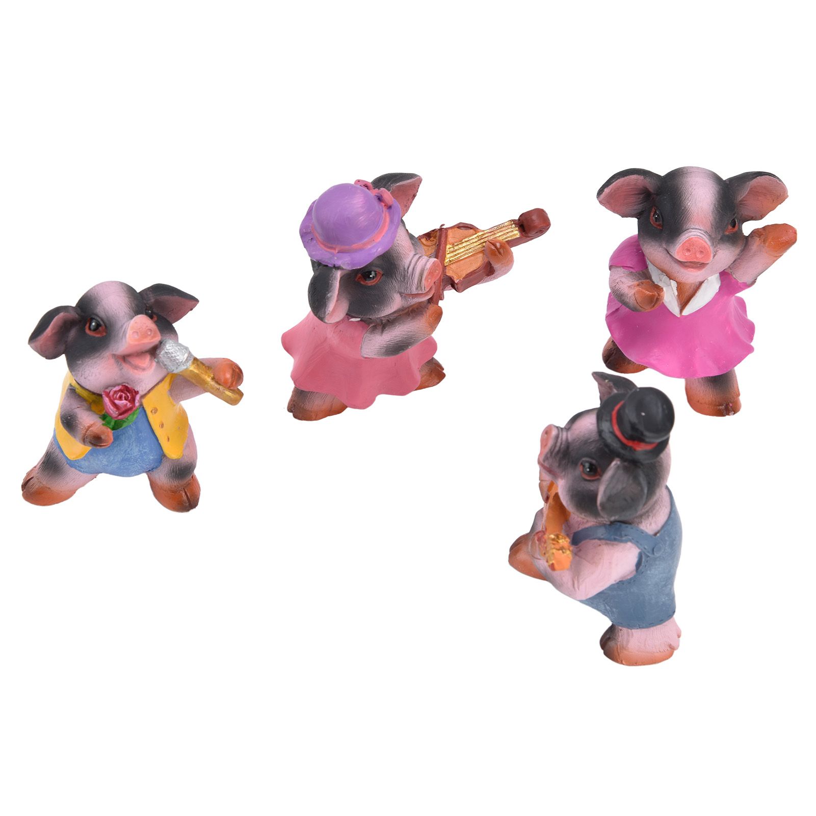 4Pcs Pig Ornaments Textured Exquisite Vivid Cartoon Cute Pig Statue for Bedroom Living Room Desk Decoration - Image 5