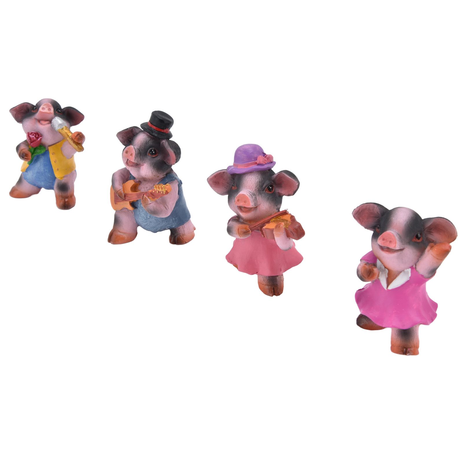 4Pcs Pig Ornaments Textured Exquisite Vivid Cartoon Cute Pig Statue for Bedroom Living Room Desk Decoration - Image 6