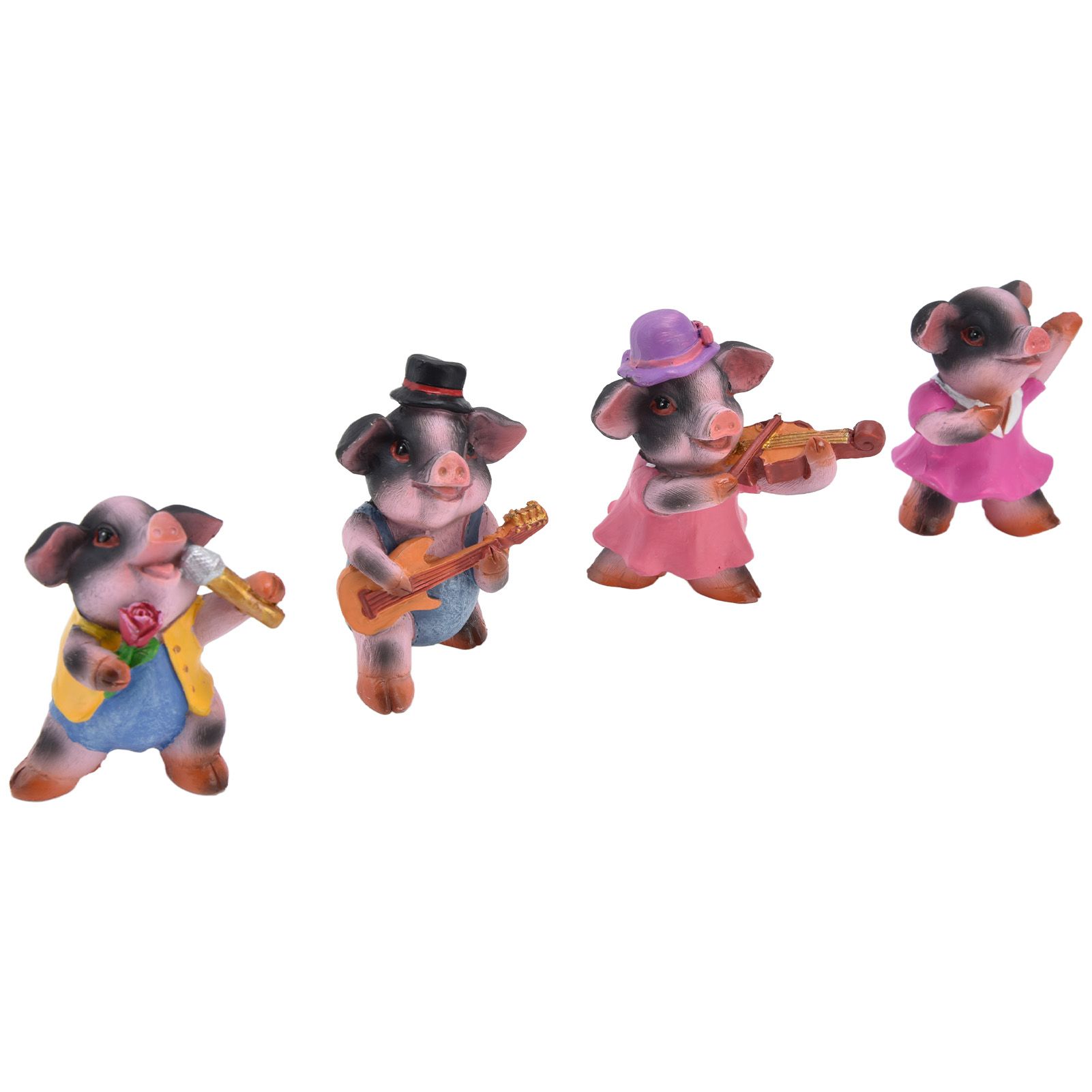 4Pcs Pig Ornaments Textured Exquisite Vivid Cartoon Cute Pig Statue for Bedroom Living Room Desk Decoration - Image 7