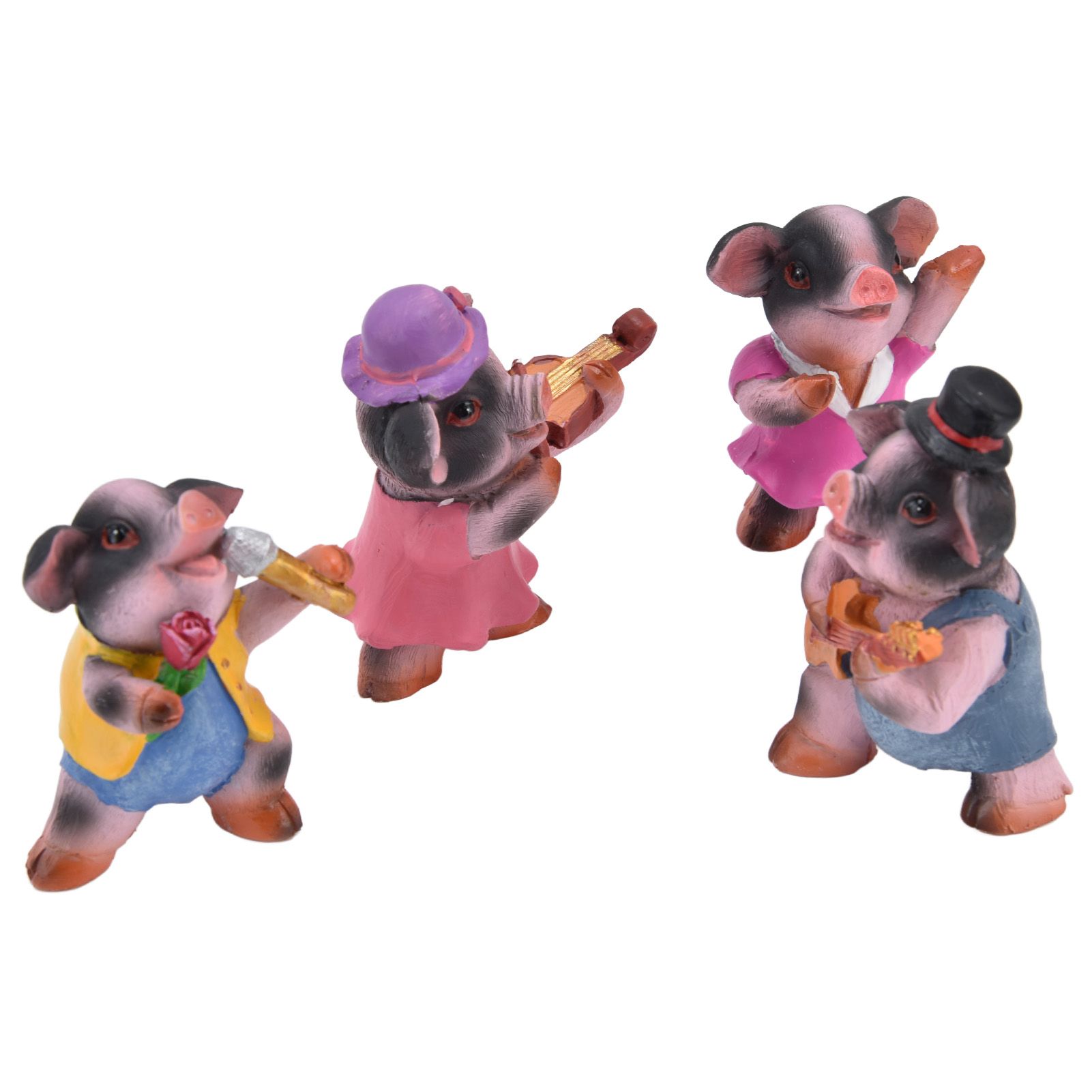 4Pcs Pig Ornaments Textured Exquisite Vivid Cartoon Cute Pig Statue for Bedroom Living Room Desk Decoration - Image 8