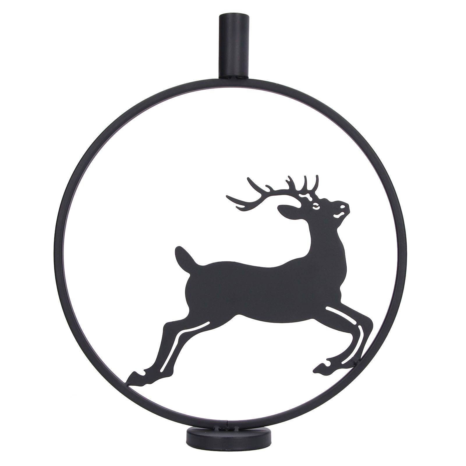 Deer Candle Holder Black European Style Tealight Holder Wall Decoration for Wedding Party - Image 1