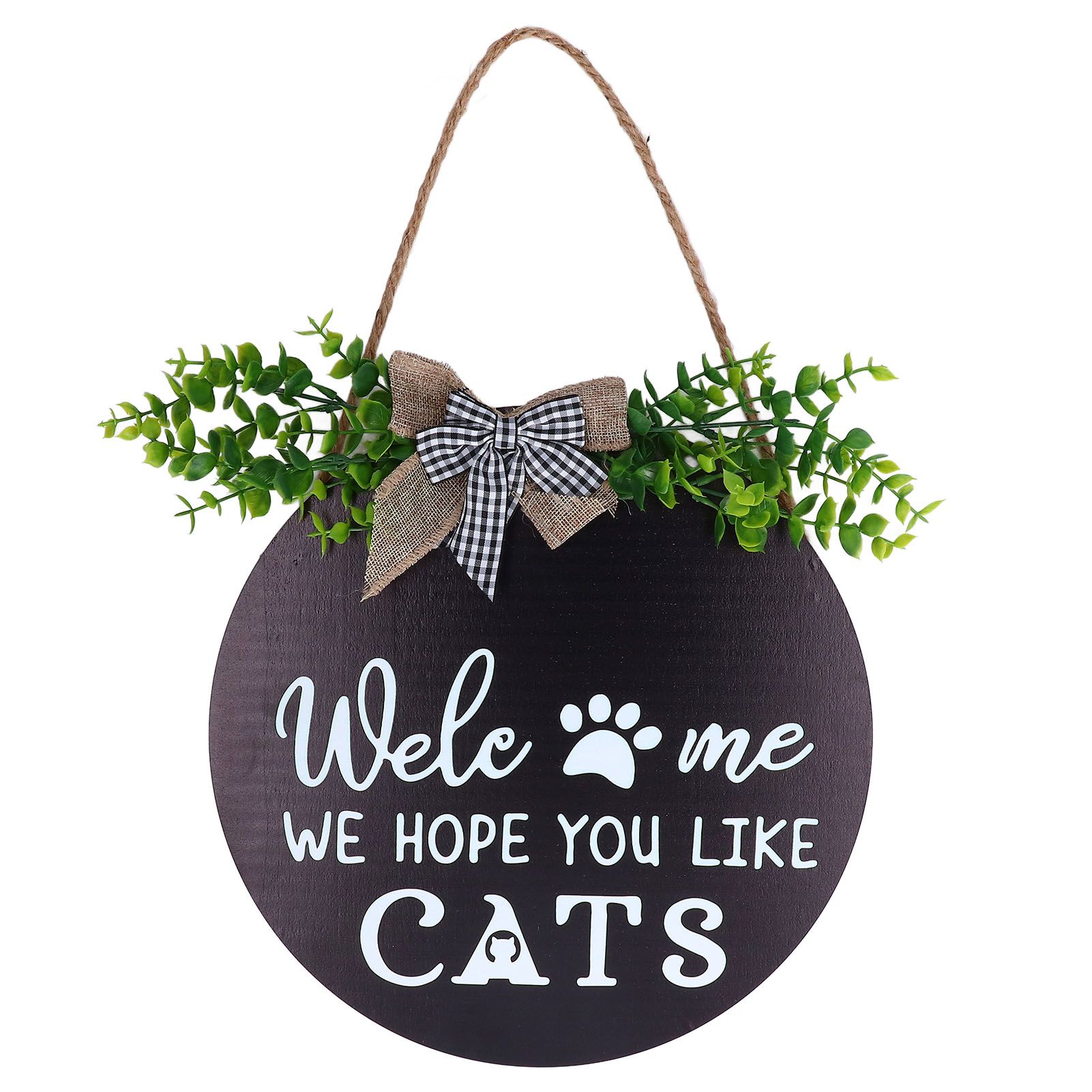 Rustic Welcome Wreath Sign Lovely Farmhouse Front Porch Decoration for Home Decoration - Image 1