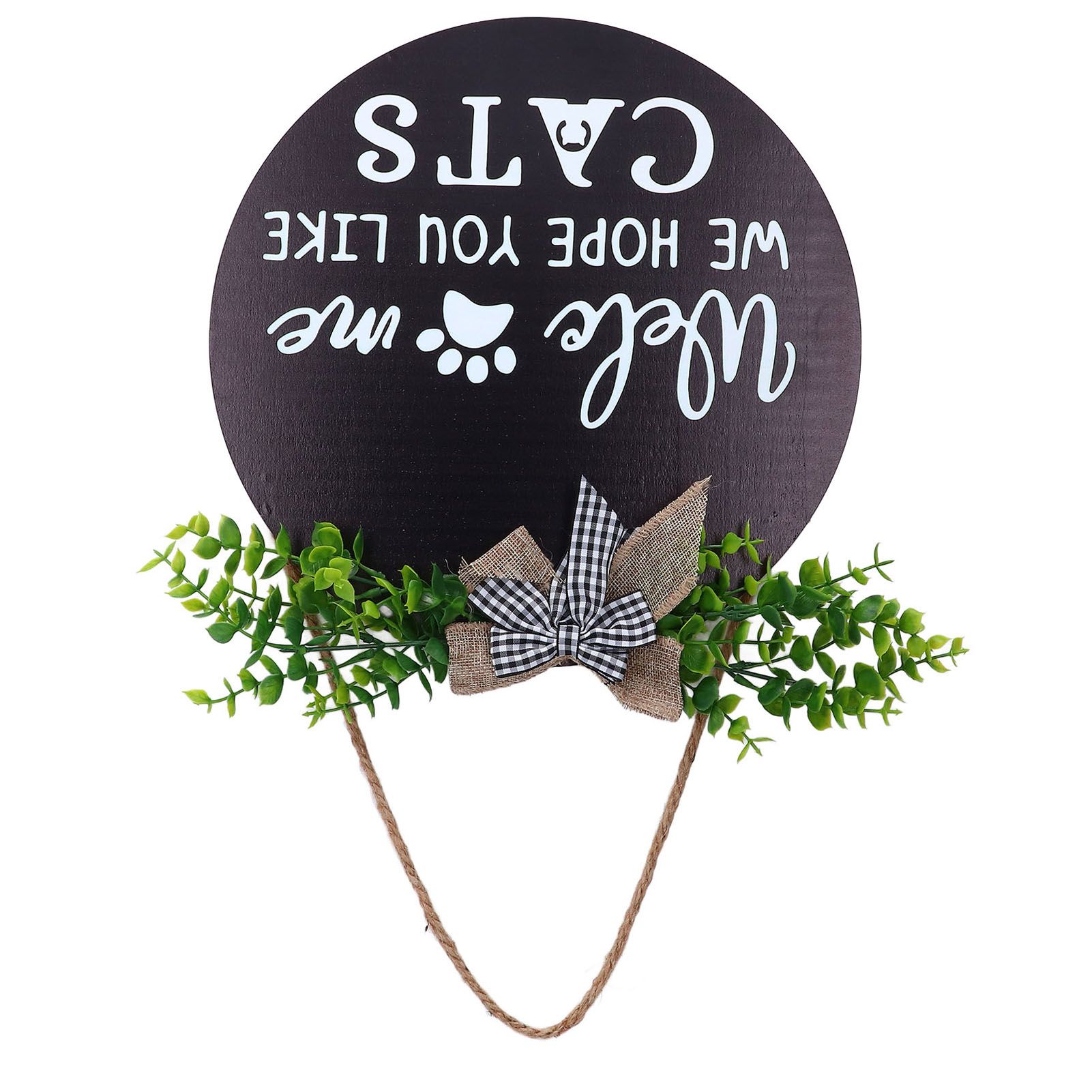 Rustic Welcome Wreath Sign Lovely Farmhouse Front Porch Decoration for Home Decoration - Image 6