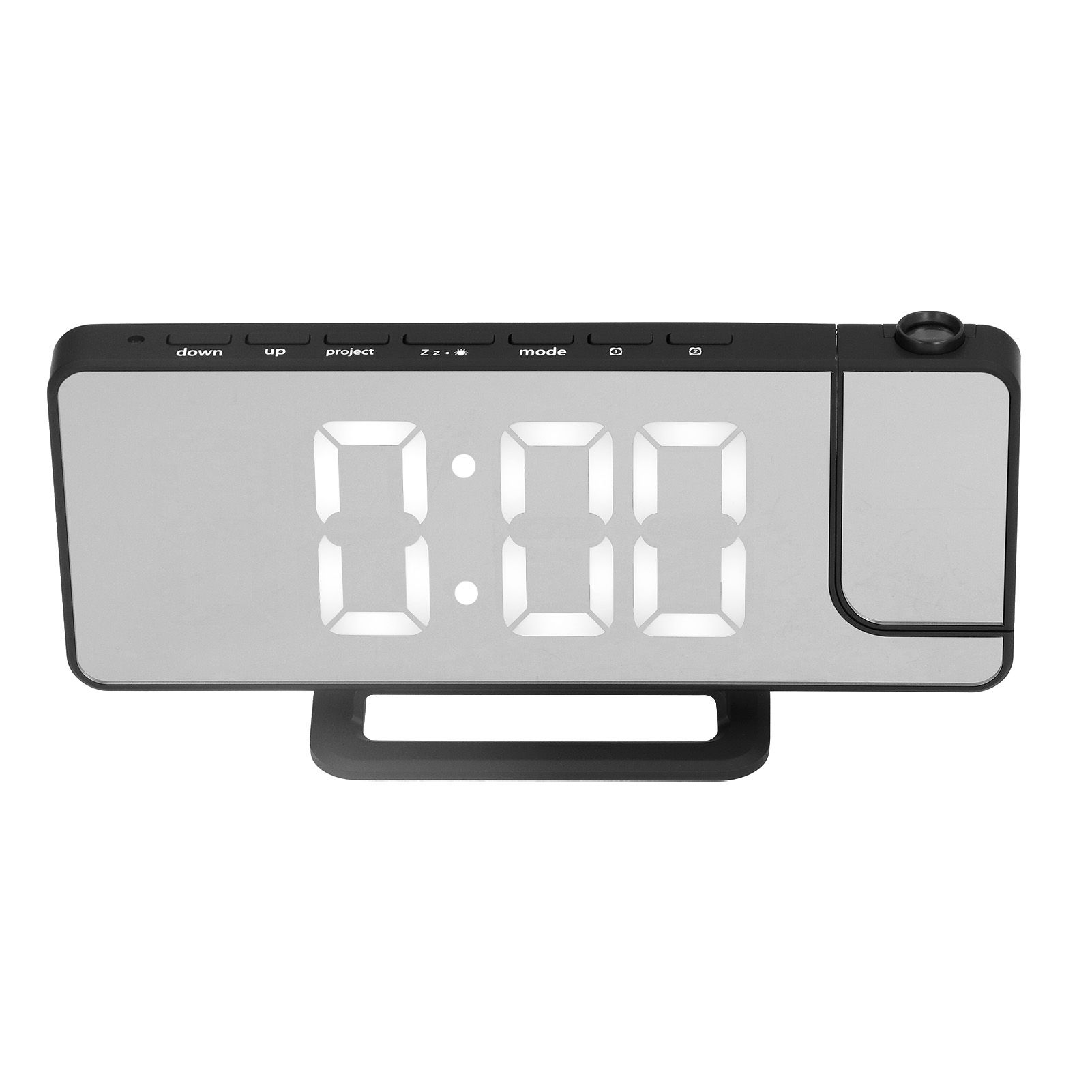 Projection Alarm Clock LED Digital Mirror Alarm Clock Rechargeable 6 Gear Brightness Bedside Clock - Image 6