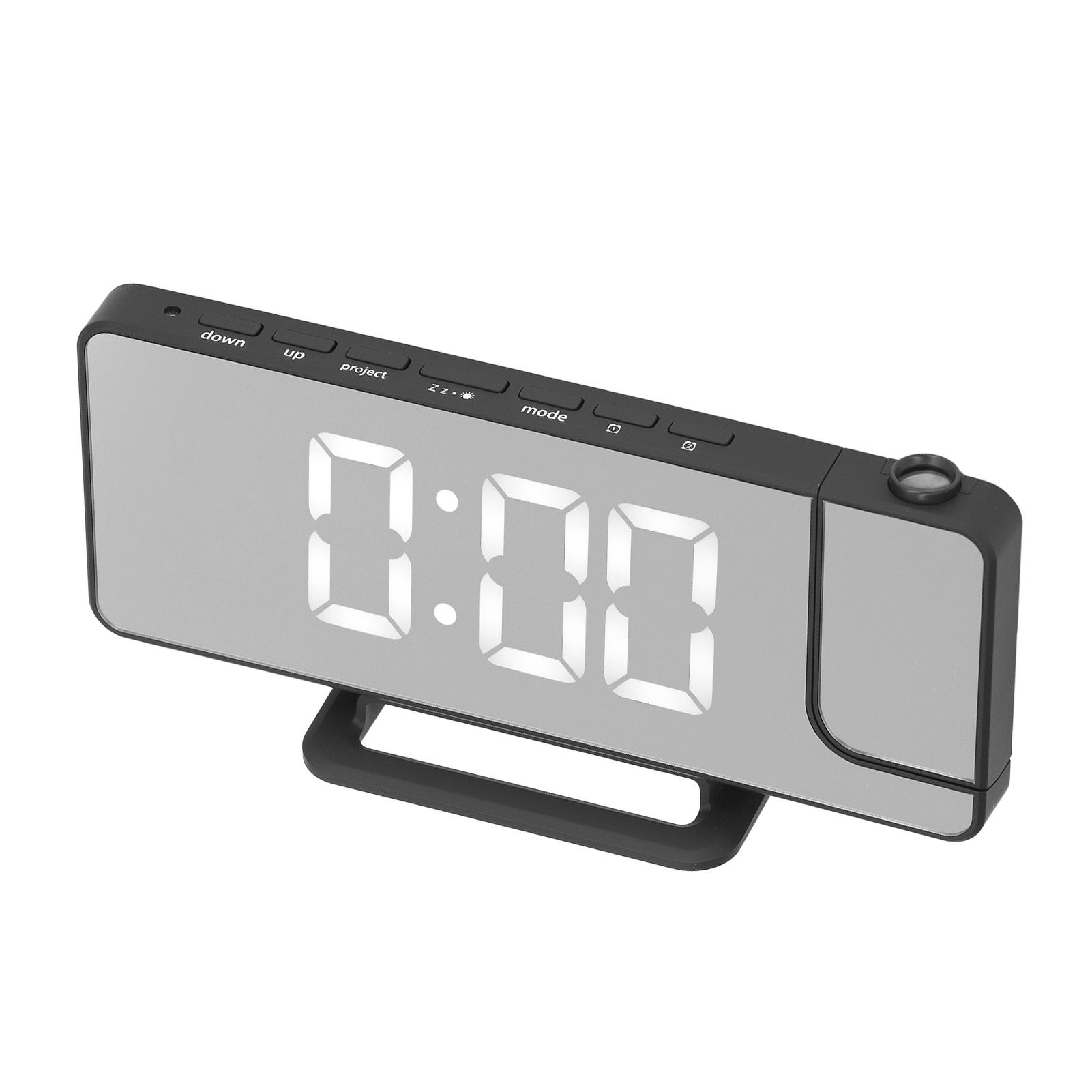 Projection Alarm Clock LED Digital Mirror Alarm Clock Rechargeable 6 Gear Brightness Bedside Clock - Image 8