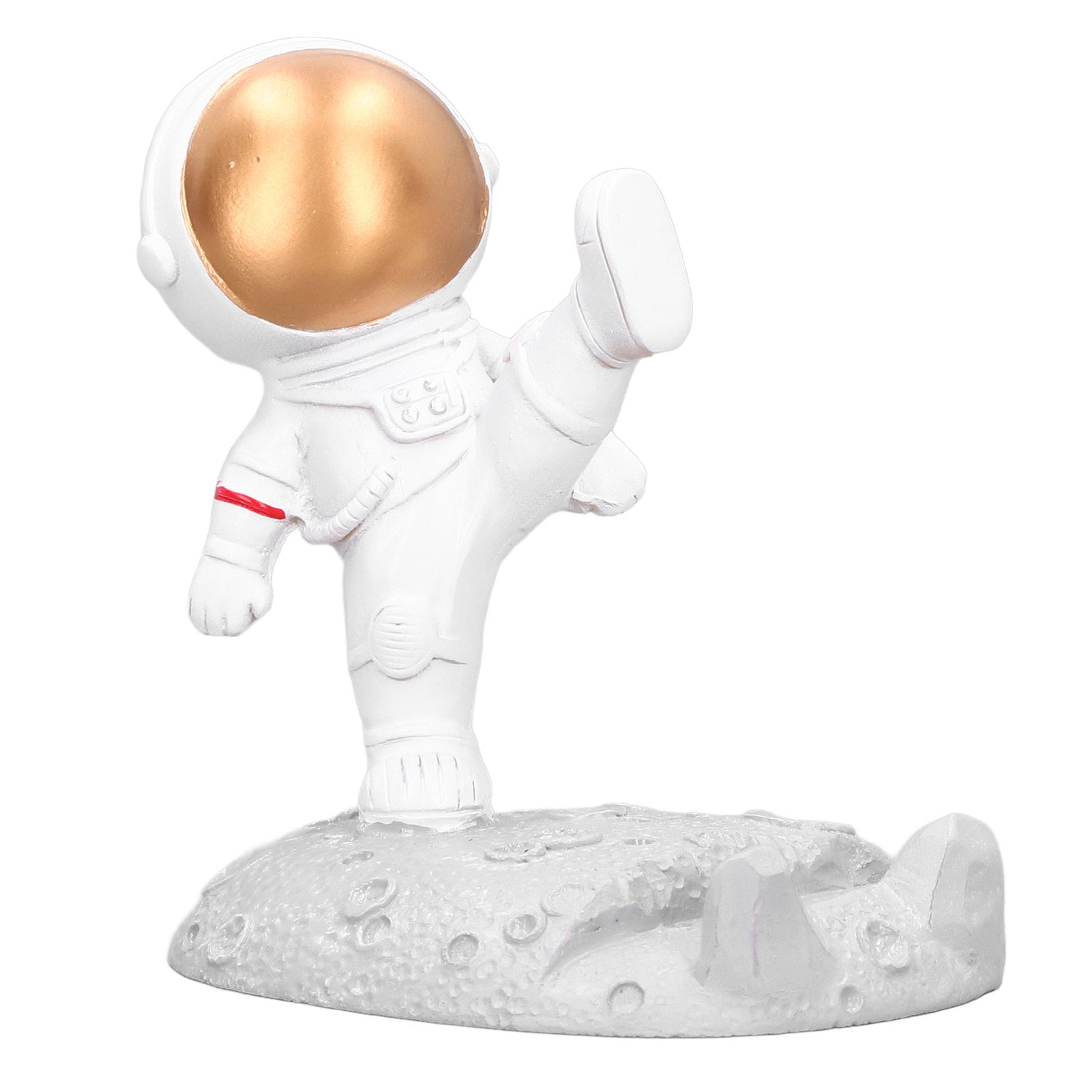 Mobile Phone Holder Astronaut Shape Exquisite Beautiful Environmentally Friendly Bracket OrnamentGolden Astronaut Kick - Image 1