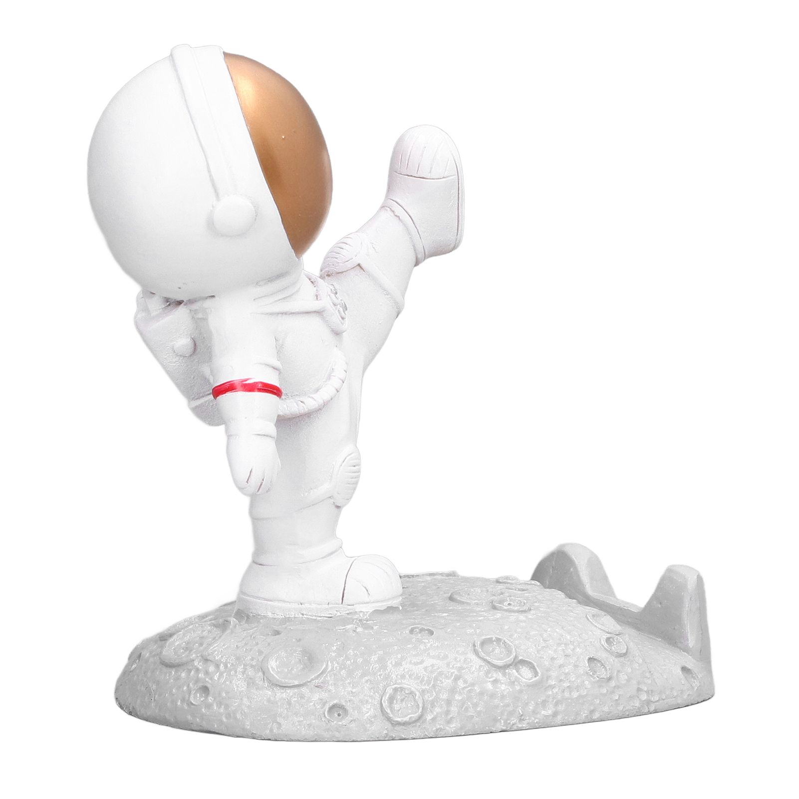 Mobile Phone Holder Astronaut Shape Exquisite Beautiful Environmentally Friendly Bracket OrnamentGolden Astronaut Kick - Image 4