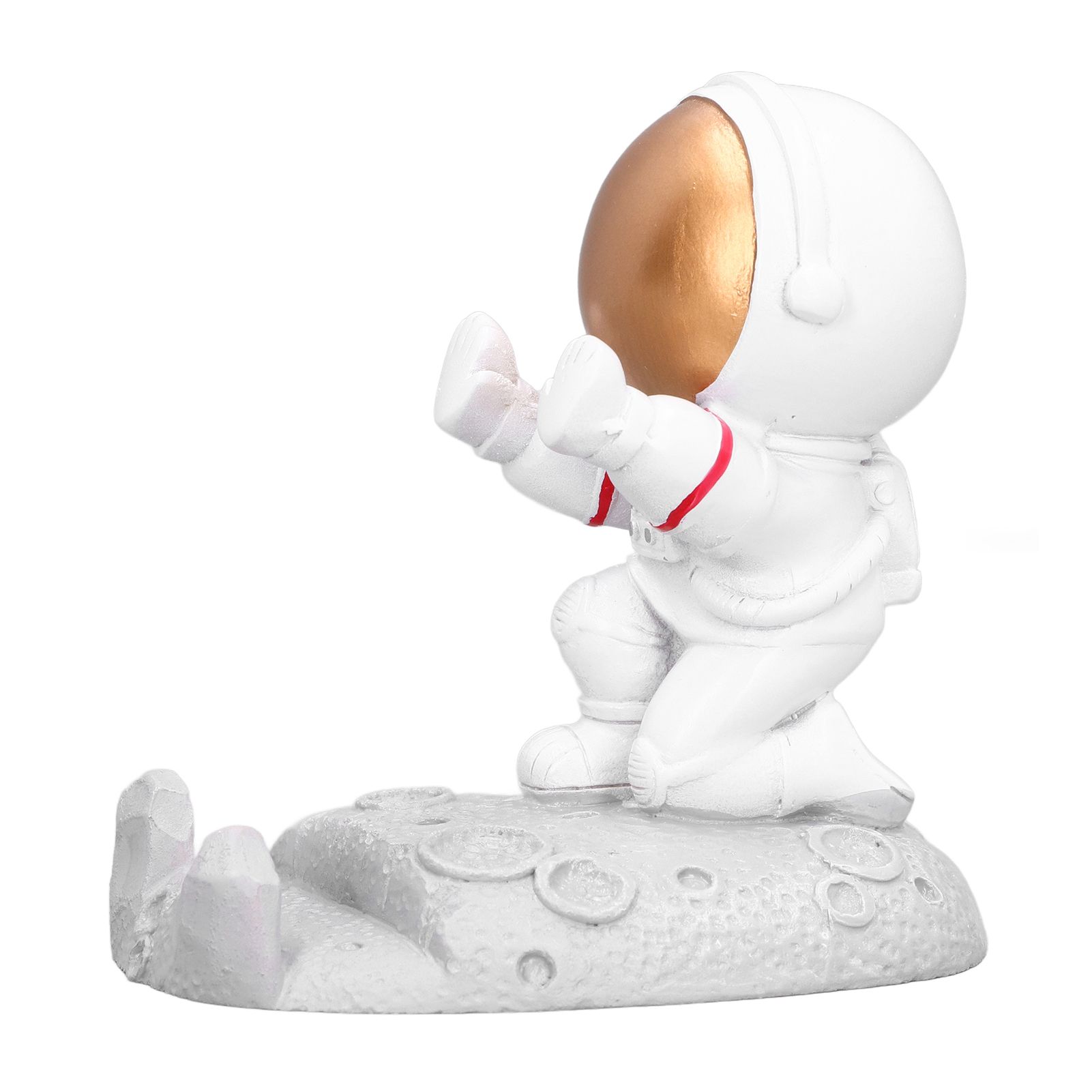 Mobile Phone Holder Astronaut Shape Exquisite Beautiful Environmentally Friendly Bracket OrnamentGolden Astronaut Push - Image 1
