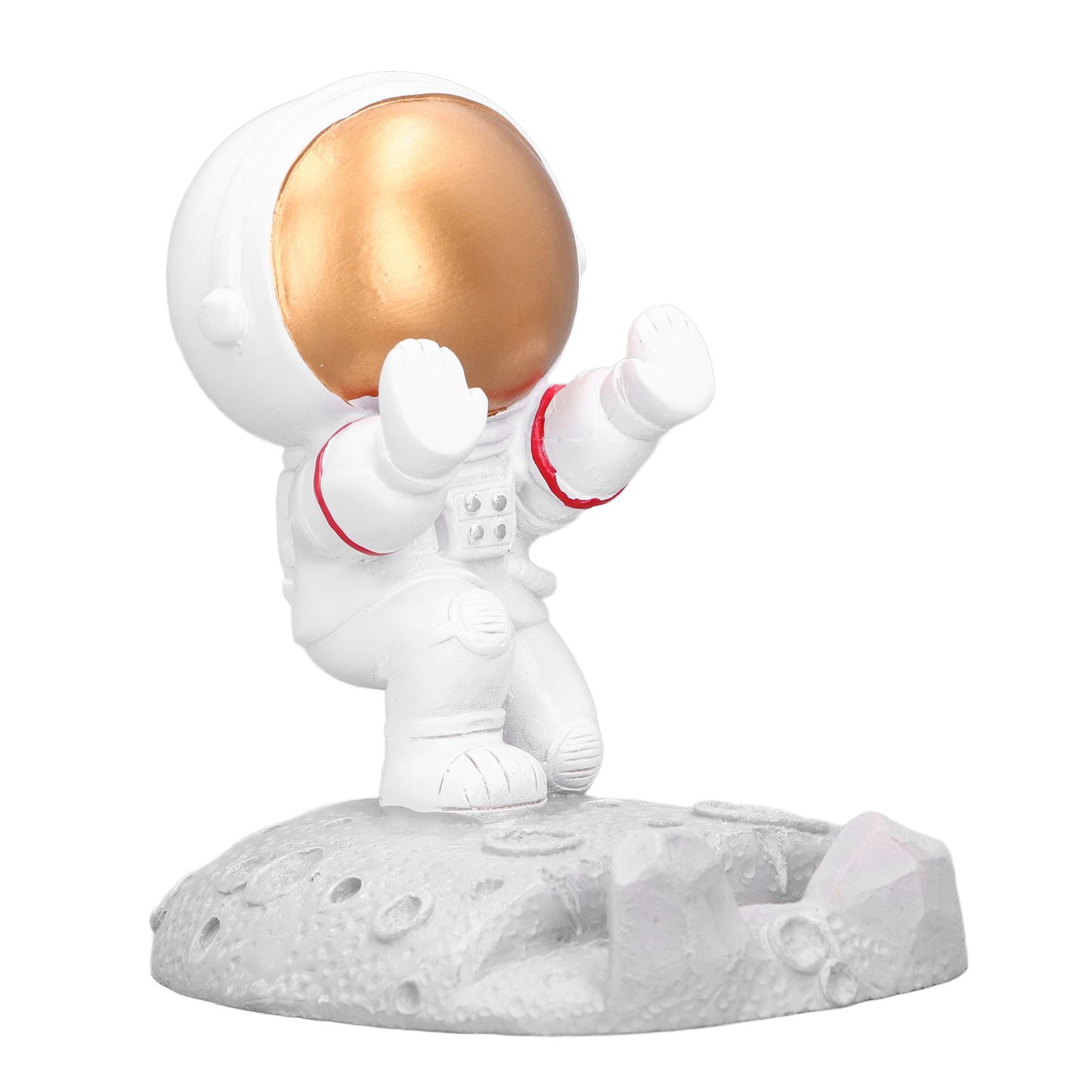Mobile Phone Holder Astronaut Shape Exquisite Beautiful Environmentally Friendly Bracket OrnamentGolden Astronaut Push - Image 2