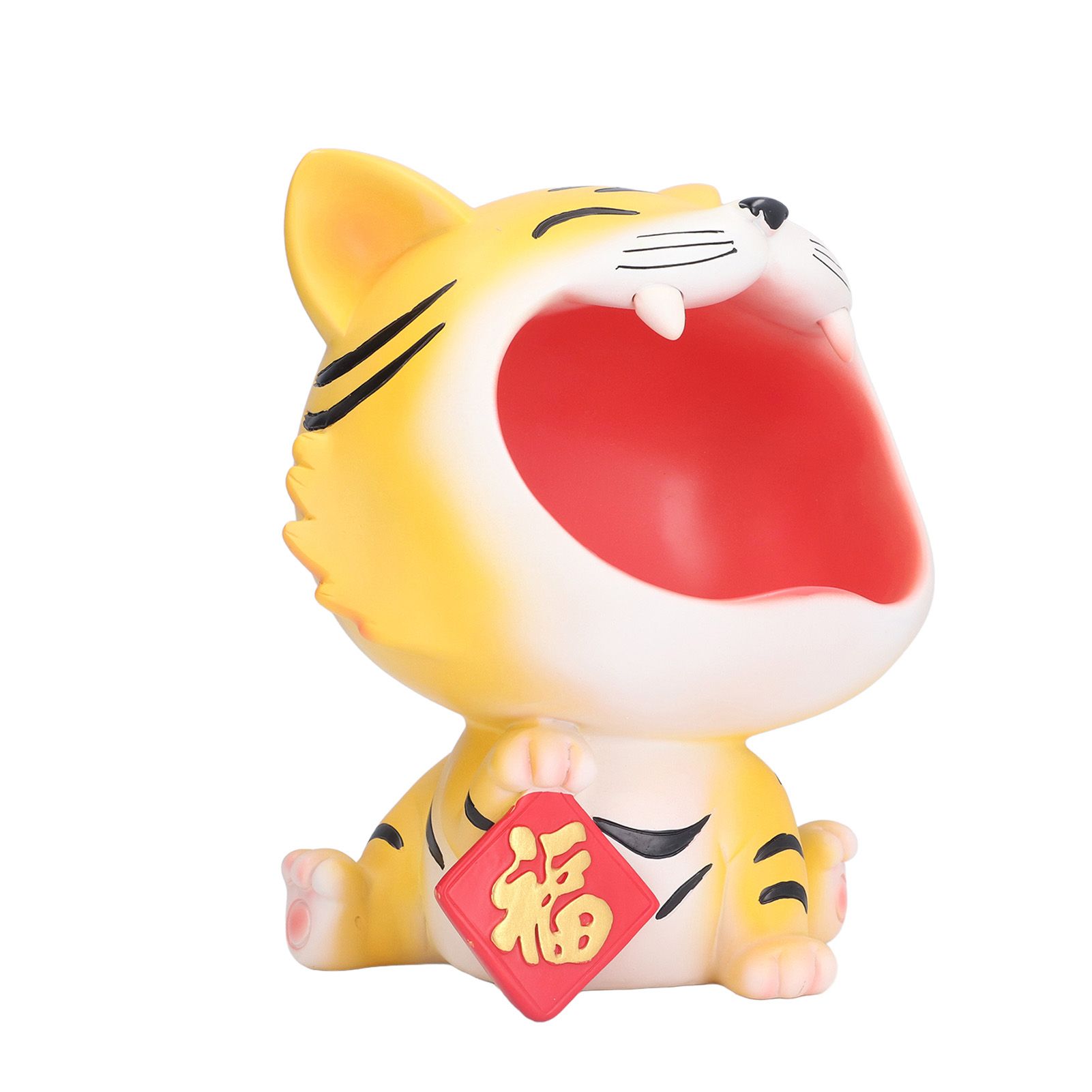 Resin Animal Storage Decoration Big Mouth Animal Statue Key Holder for Living Room Bedroom OfficeLucky Tiger - Image 2