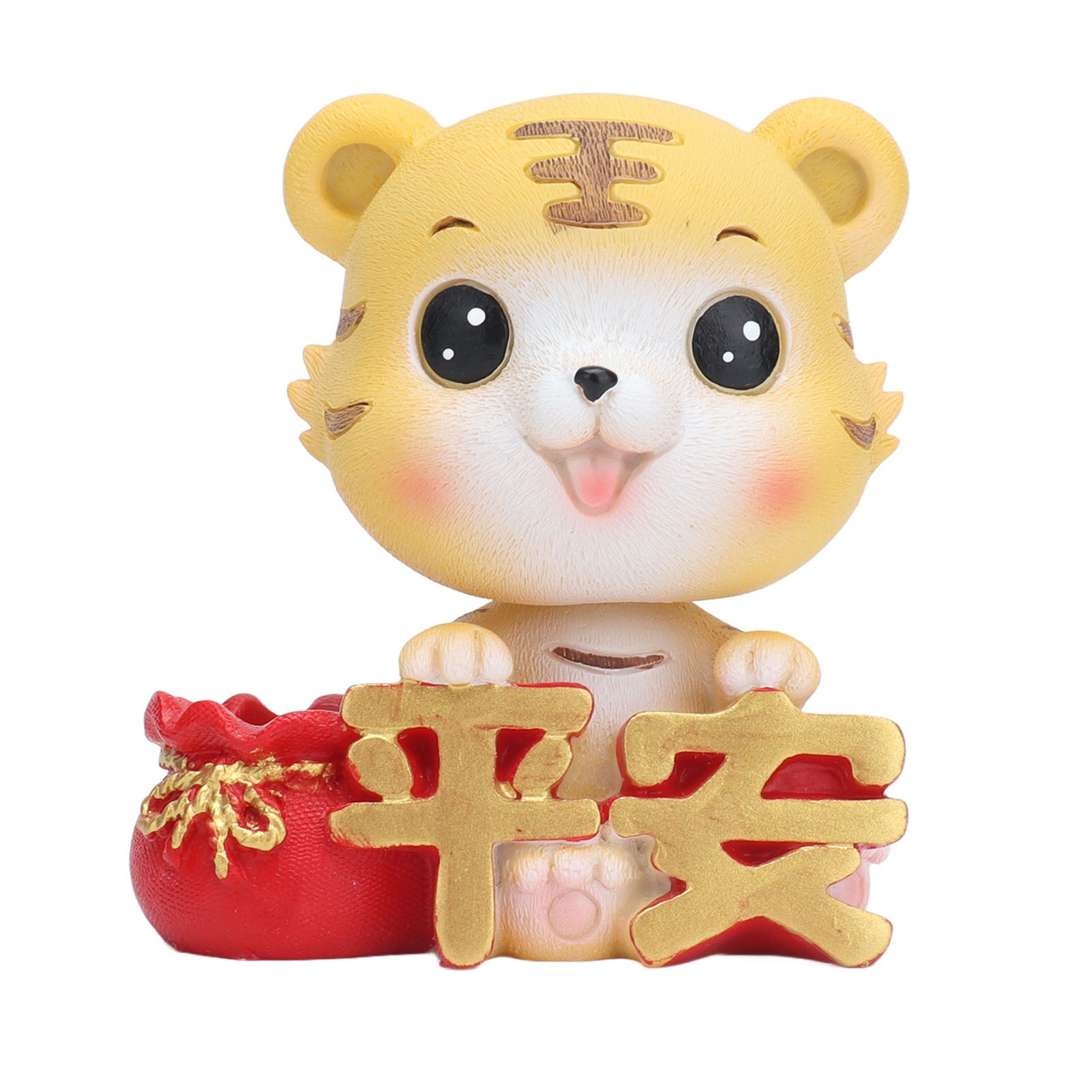 Tiger Ornament Premium Resin Cute Exquisite Bright Colors Durable Wide Application Tiger ToyPeace Tiger - Image 1