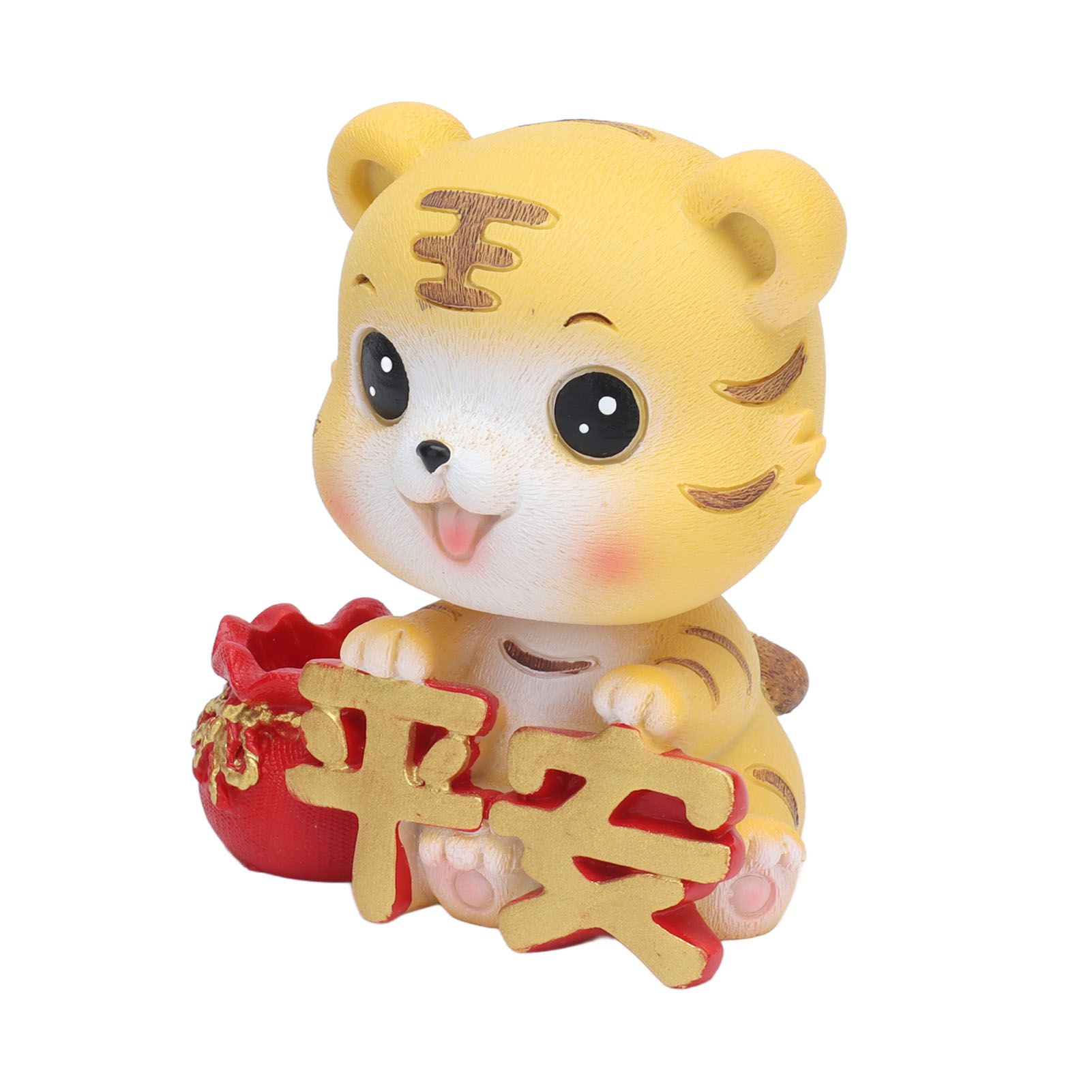 Tiger Ornament Premium Resin Cute Exquisite Bright Colors Durable Wide Application Tiger ToyPeace Tiger - Image 2