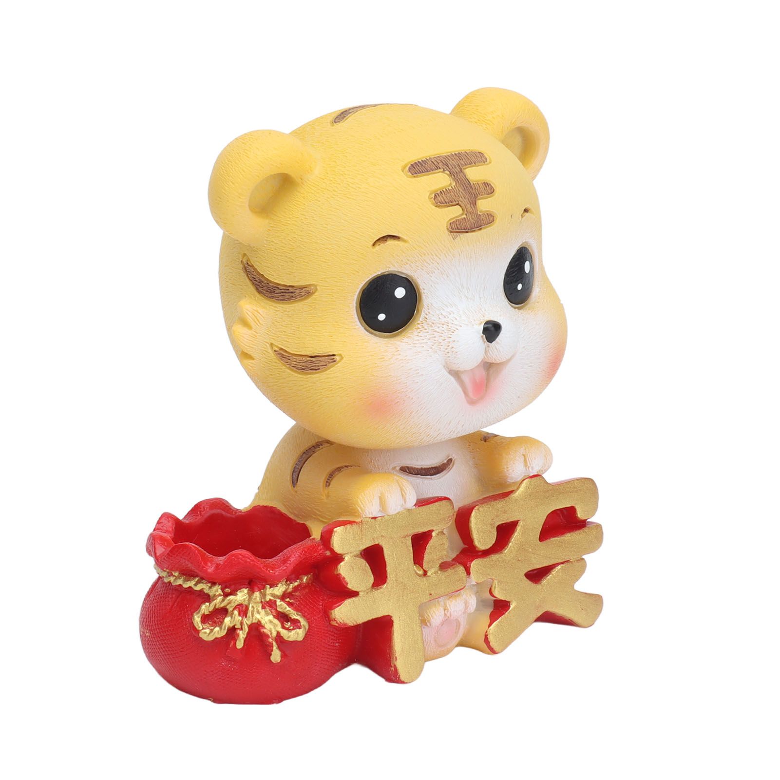 Tiger Ornament Premium Resin Cute Exquisite Bright Colors Durable Wide Application Tiger ToyPeace Tiger - Image 7