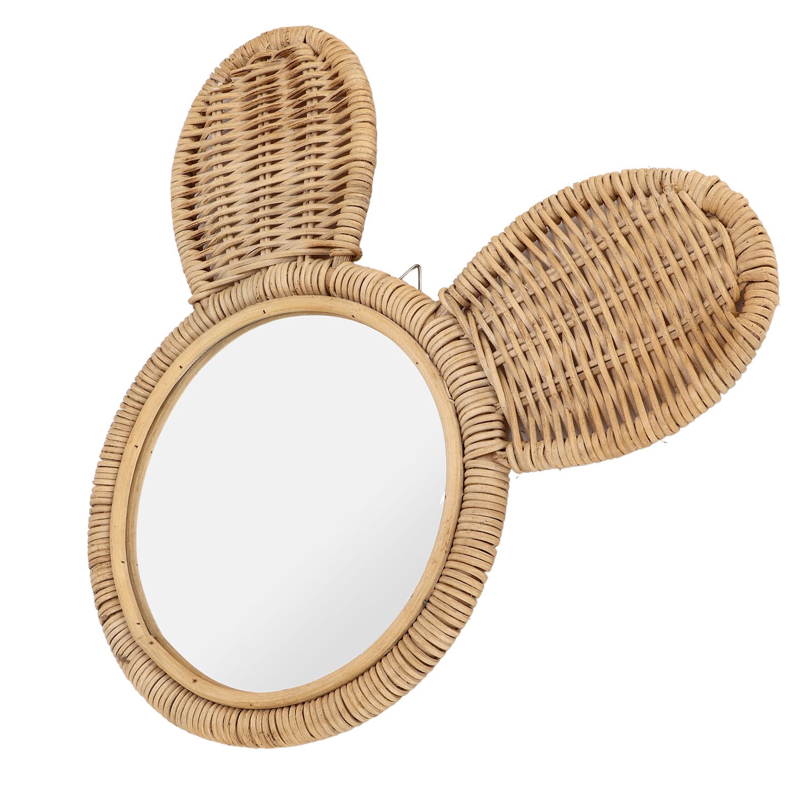 Hanging Mirror High Definition Rattan Mirror Wall Decorative Makeup Mirror for Bathroom Hotel - Image 3