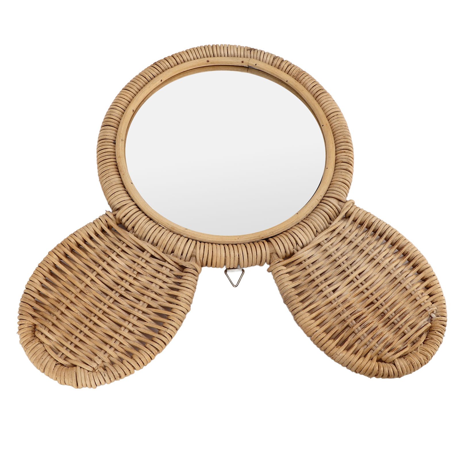 Hanging Mirror High Definition Rattan Mirror Wall Decorative Makeup Mirror for Bathroom Hotel - Image 5