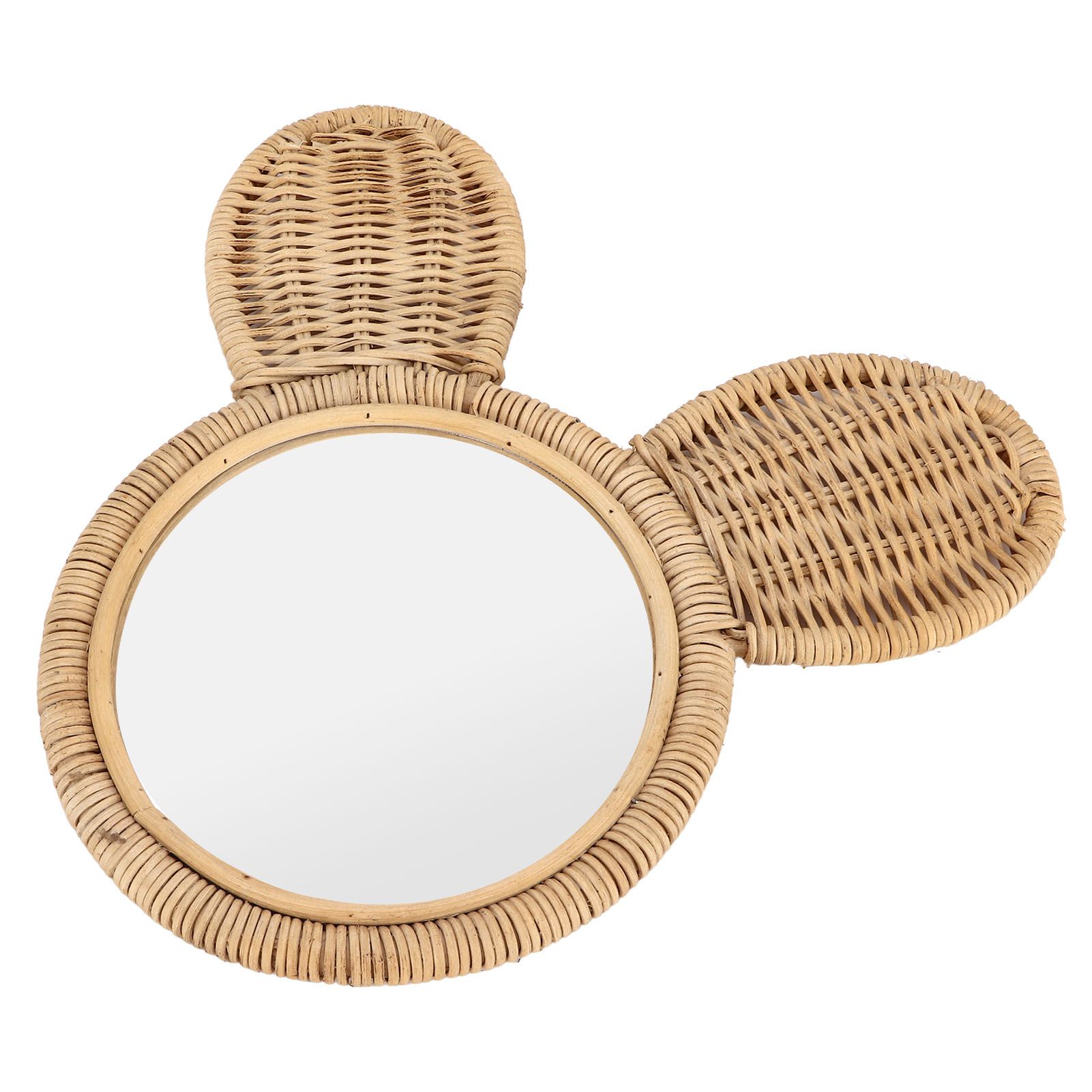 Hanging Mirror High Definition Rattan Mirror Wall Decorative Makeup Mirror for Bathroom Hotel - Image 6