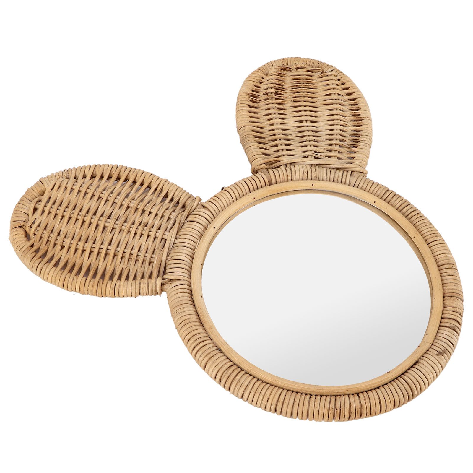 Hanging Mirror High Definition Rattan Mirror Wall Decorative Makeup Mirror for Bathroom Hotel - Image 7