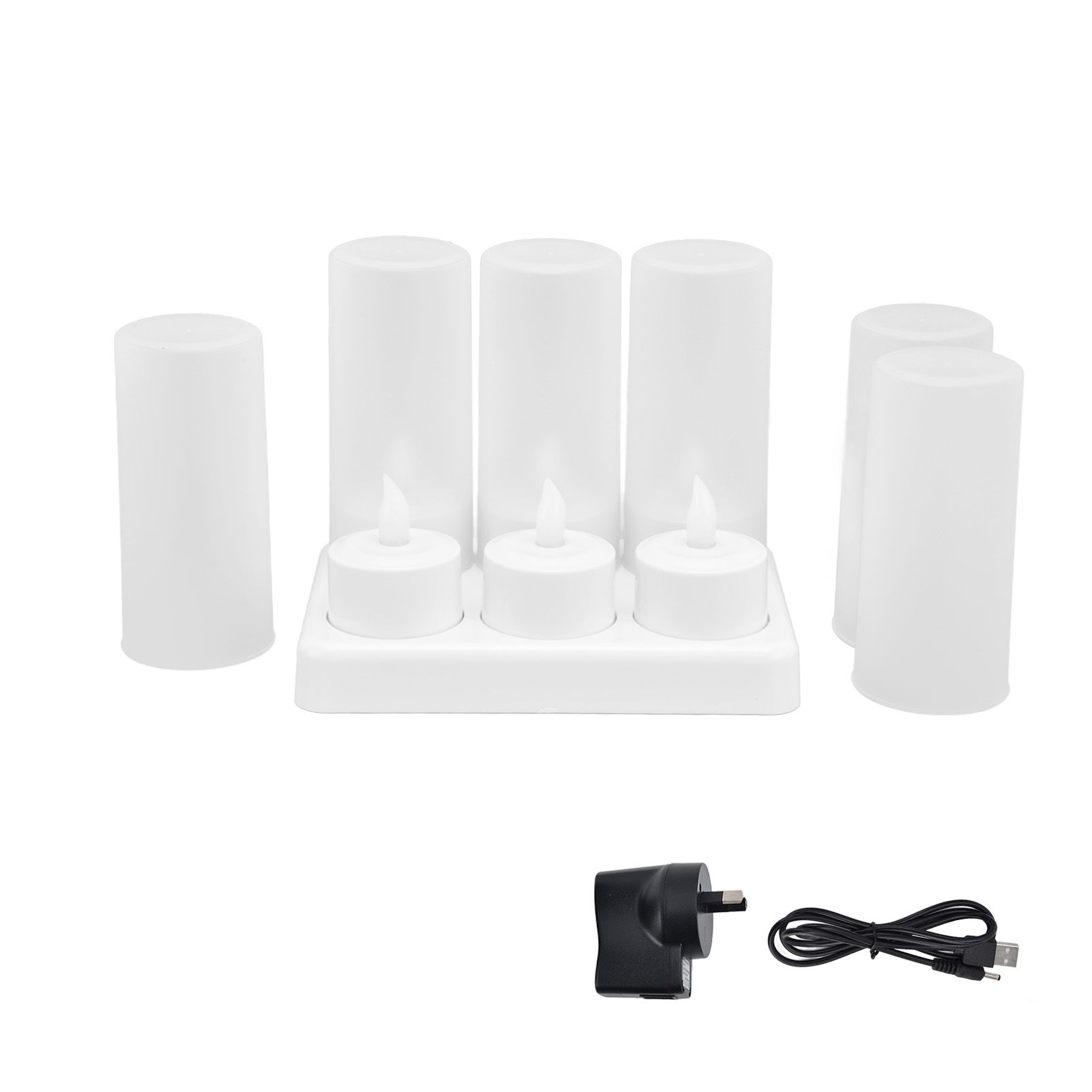 Candle Light Warm White Light LED Tea Light for Wedding Party Table Dining Room 100‑240VAU Plug - Image 1