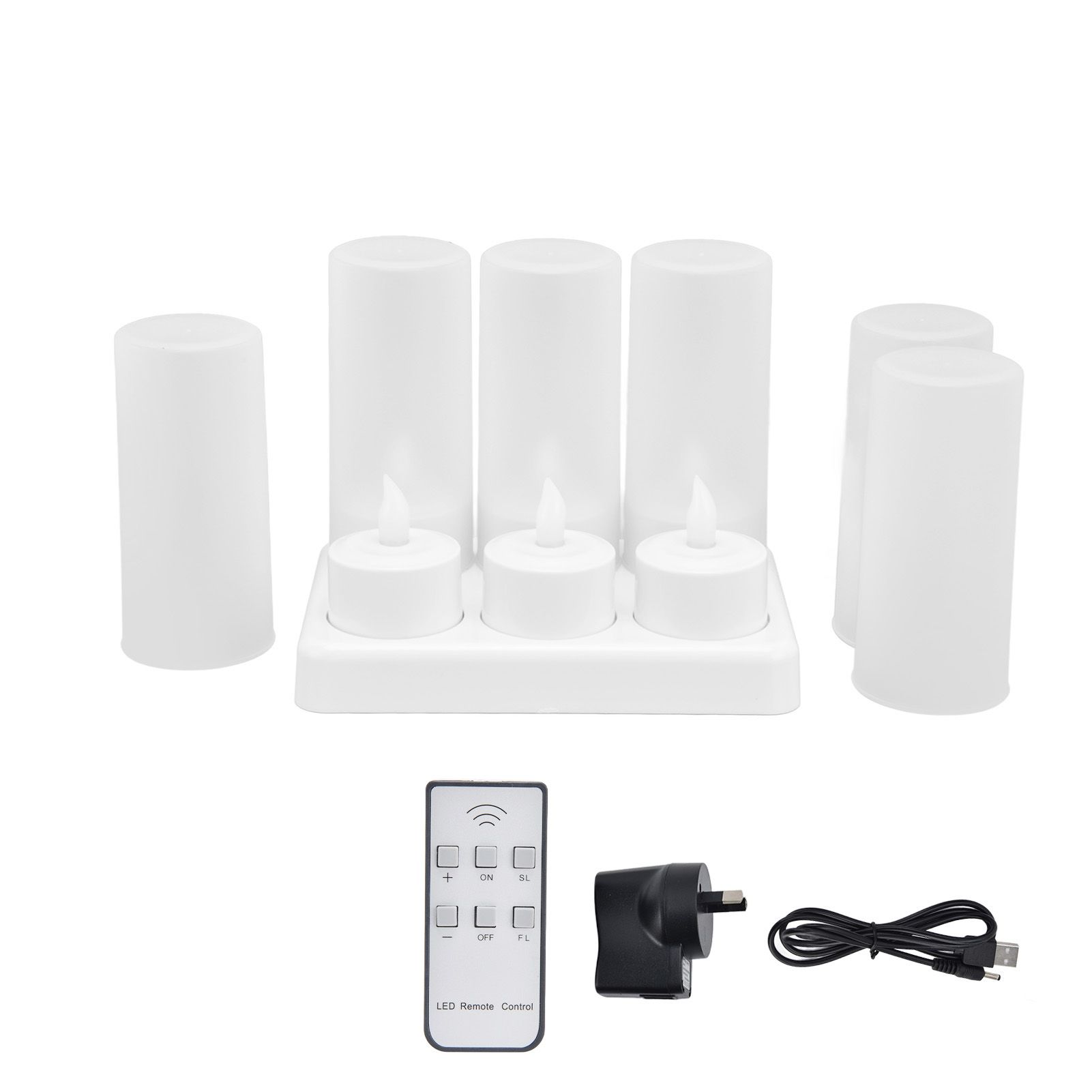 Reusable LED Candle Light Flameless Tea Light Electric Fake Candle for Wedding Party Table Dining Room 100‑240VAU Plug - Image 1