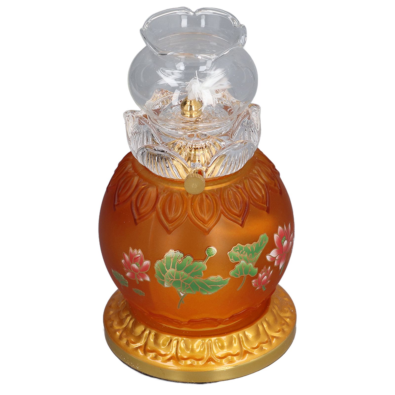 Buddhist Temple Flower Light Glazed Buddha Oil Lamp for Churches Temple Shops Sacrifices - Image 2