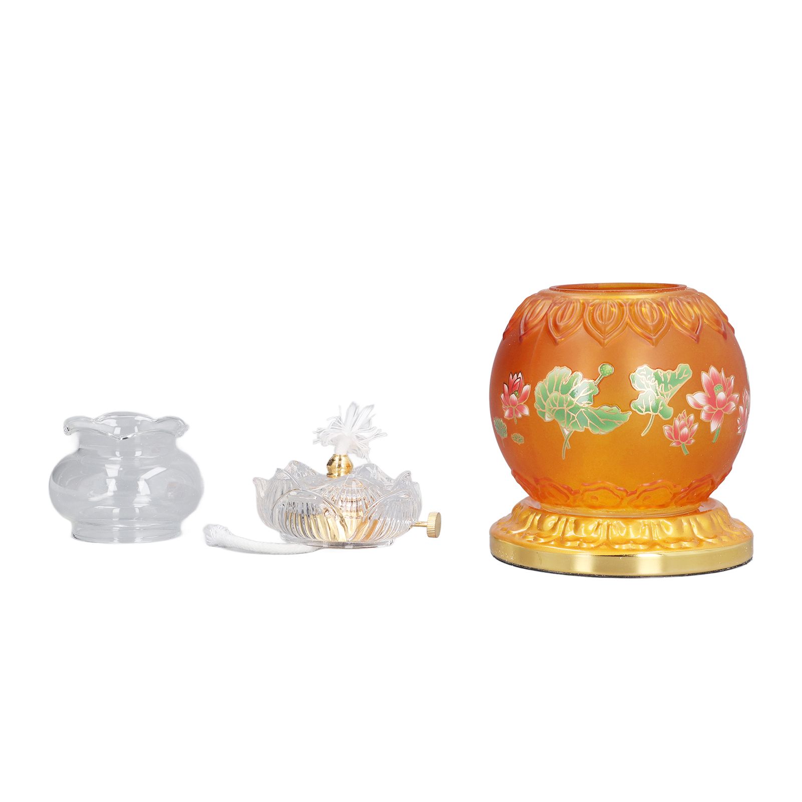 Buddhist Temple Flower Light Glazed Buddha Oil Lamp for Churches Temple Shops Sacrifices - Image 7