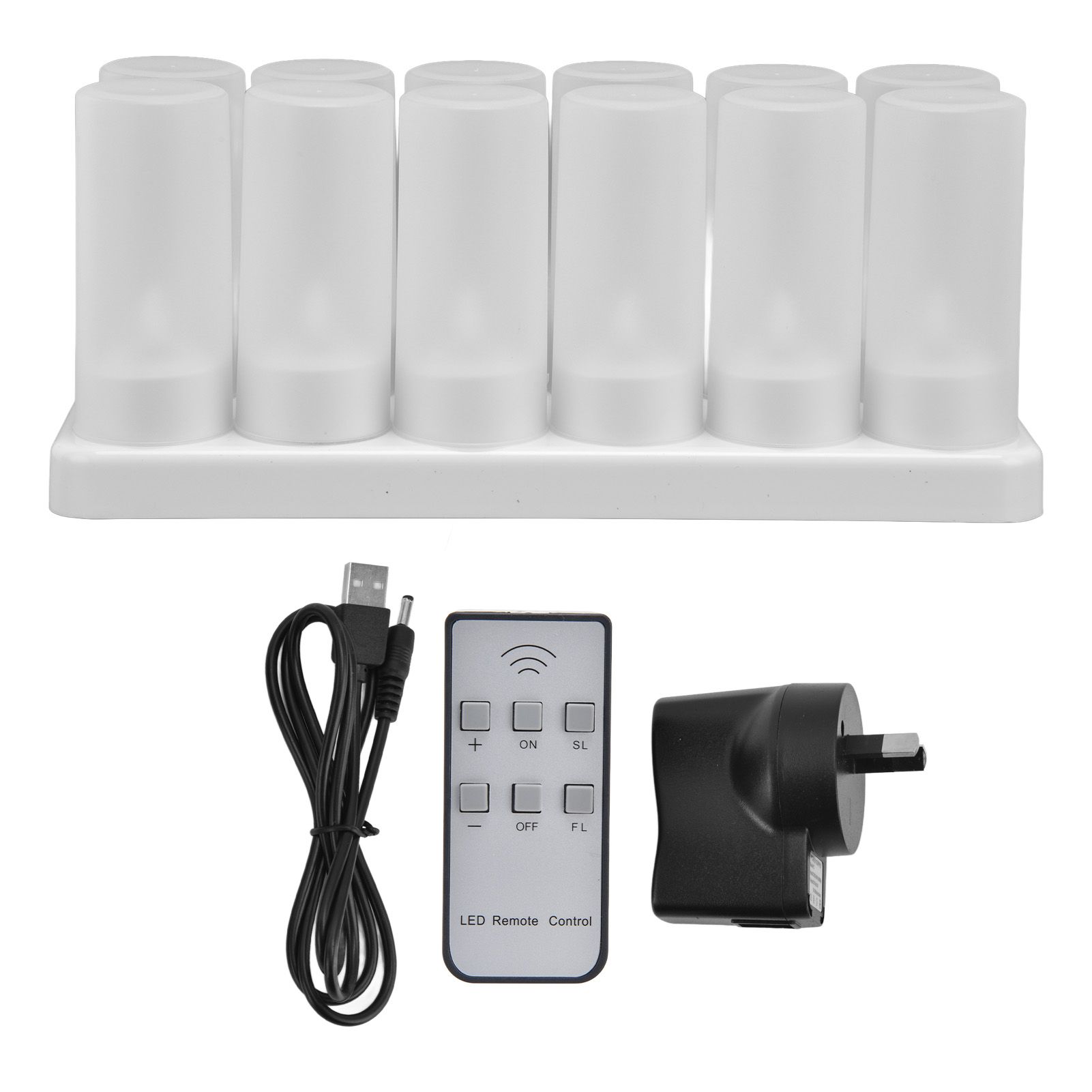 Candle Light Safe Reusable Simulated Flameless LED Candles Light for Parties Weddings Christmas 100‑240VAU Plug - Image 1