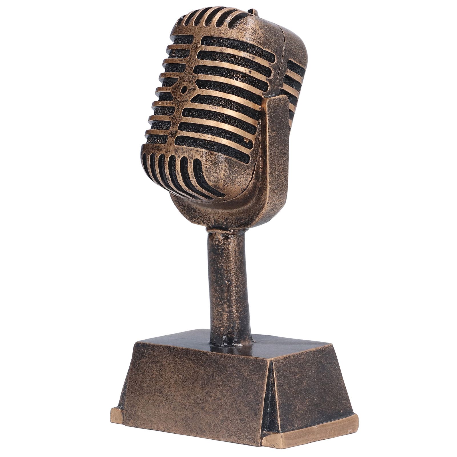 Music Award Trophy Synthetic Resin Decorative Microphone Tabletop Ornament for Home Singing Competition - Image 1