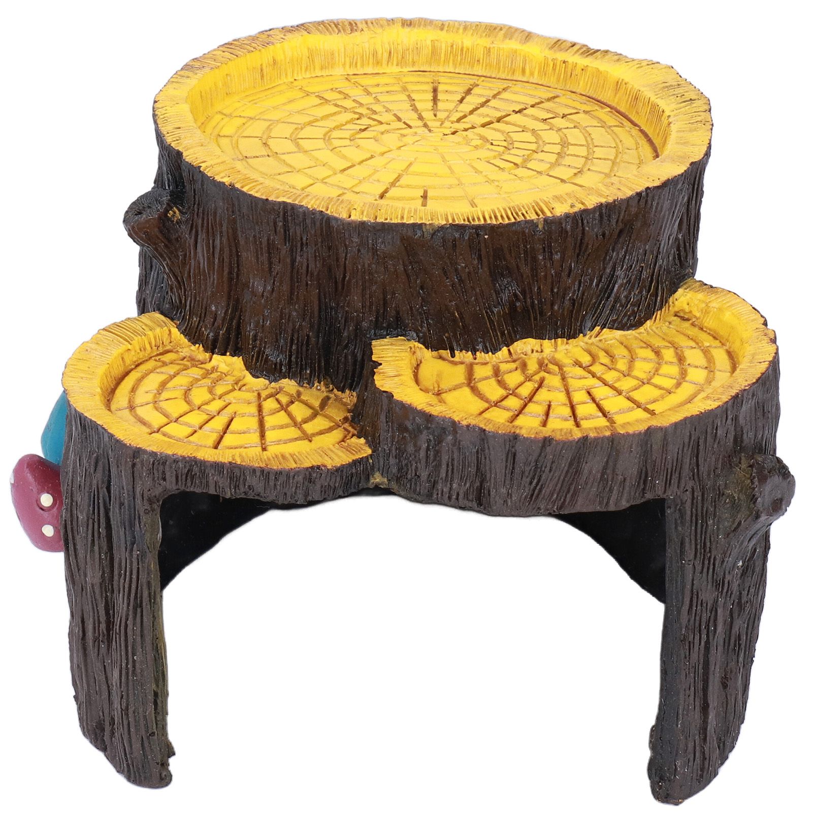 Resin Mini Stump Shape Hiding Hole Wooden Cave Artificial Aquarium Plants Ornaments for Shelter - Image 1