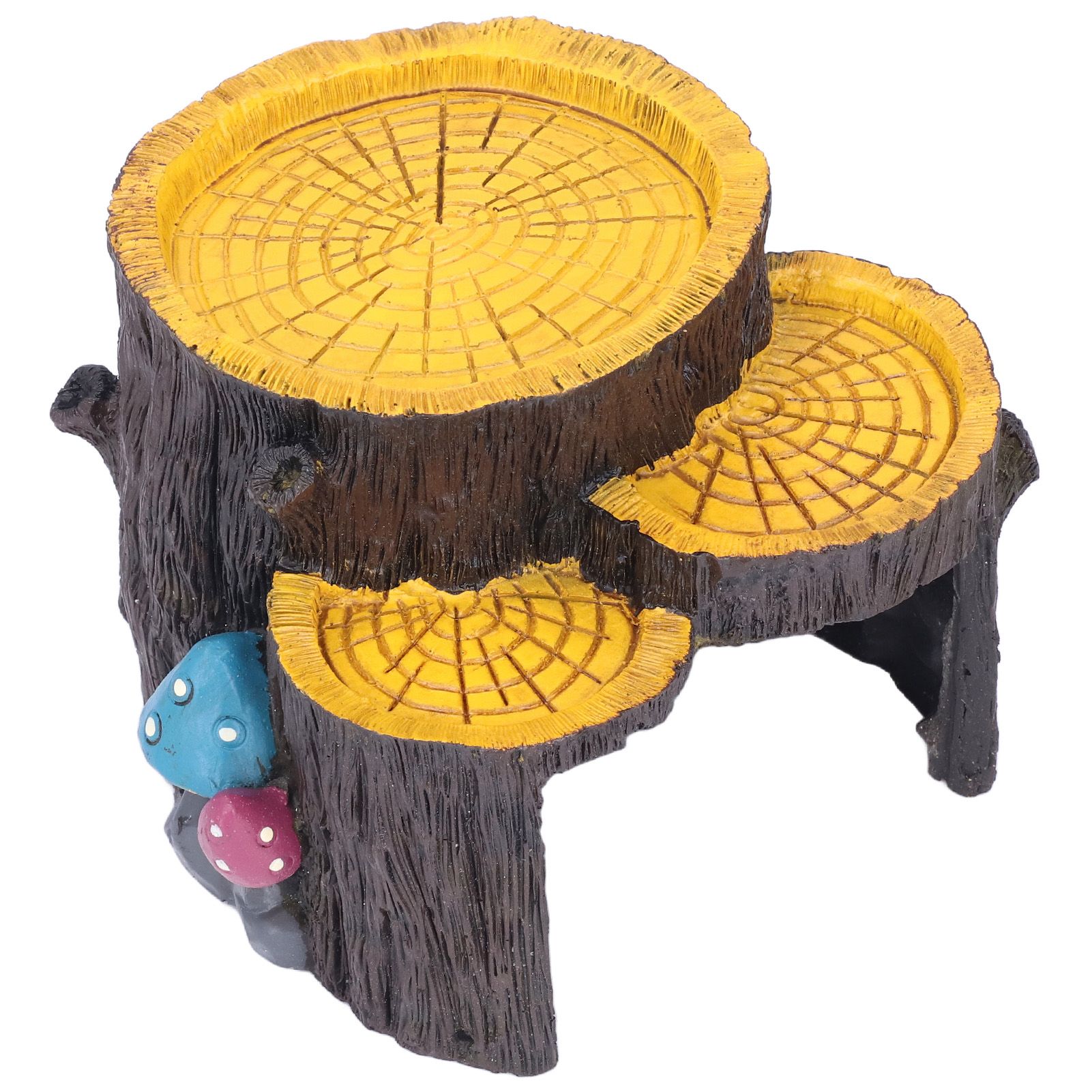 Resin Mini Stump Shape Hiding Hole Wooden Cave Artificial Aquarium Plants Ornaments for Shelter - Image 2