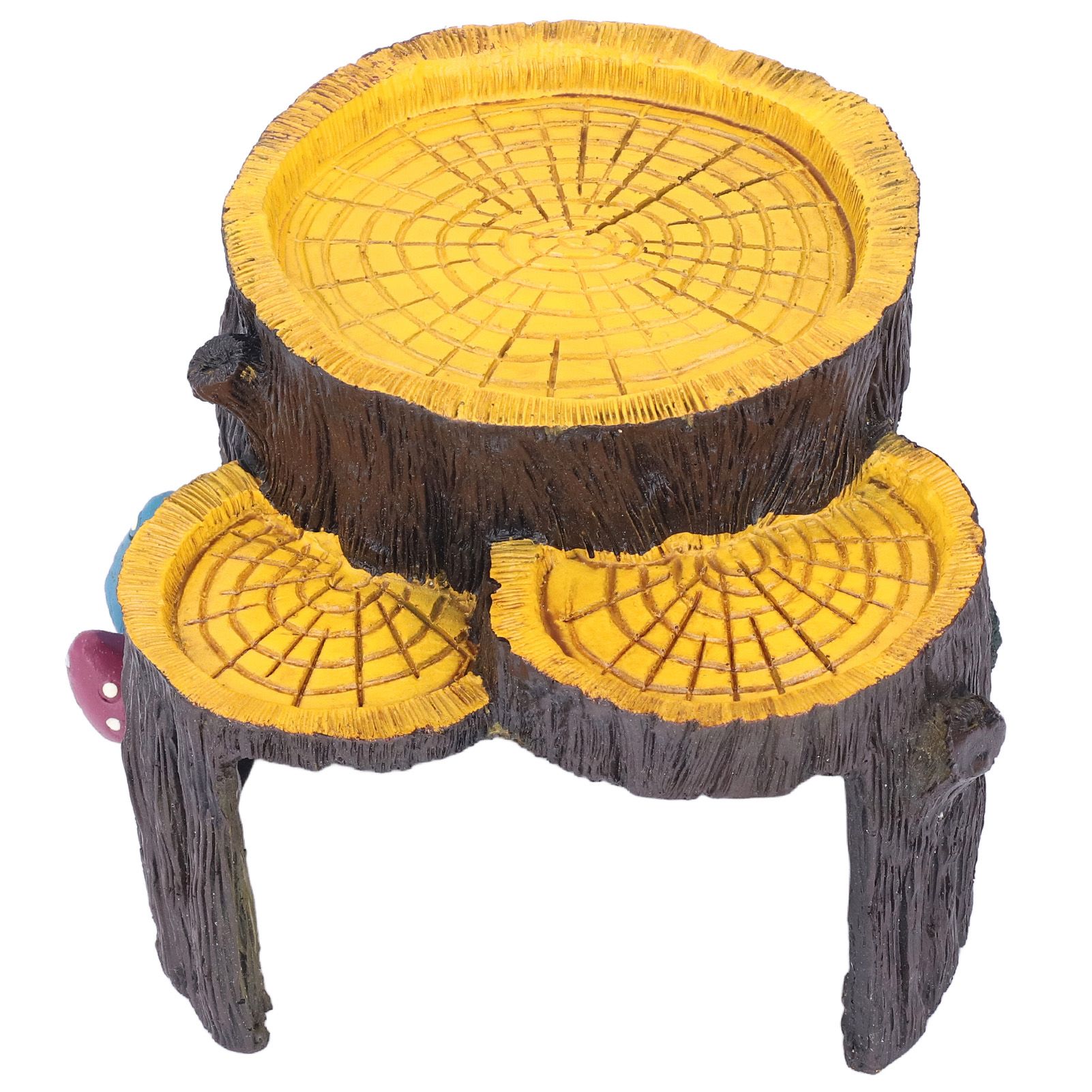 Resin Mini Stump Shape Hiding Hole Wooden Cave Artificial Aquarium Plants Ornaments for Shelter - Image 3