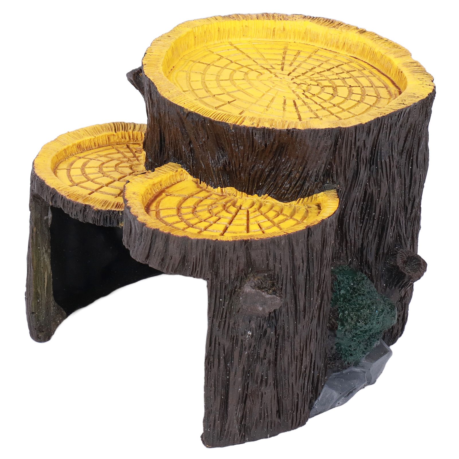 Resin Mini Stump Shape Hiding Hole Wooden Cave Artificial Aquarium Plants Ornaments for Shelter - Image 5