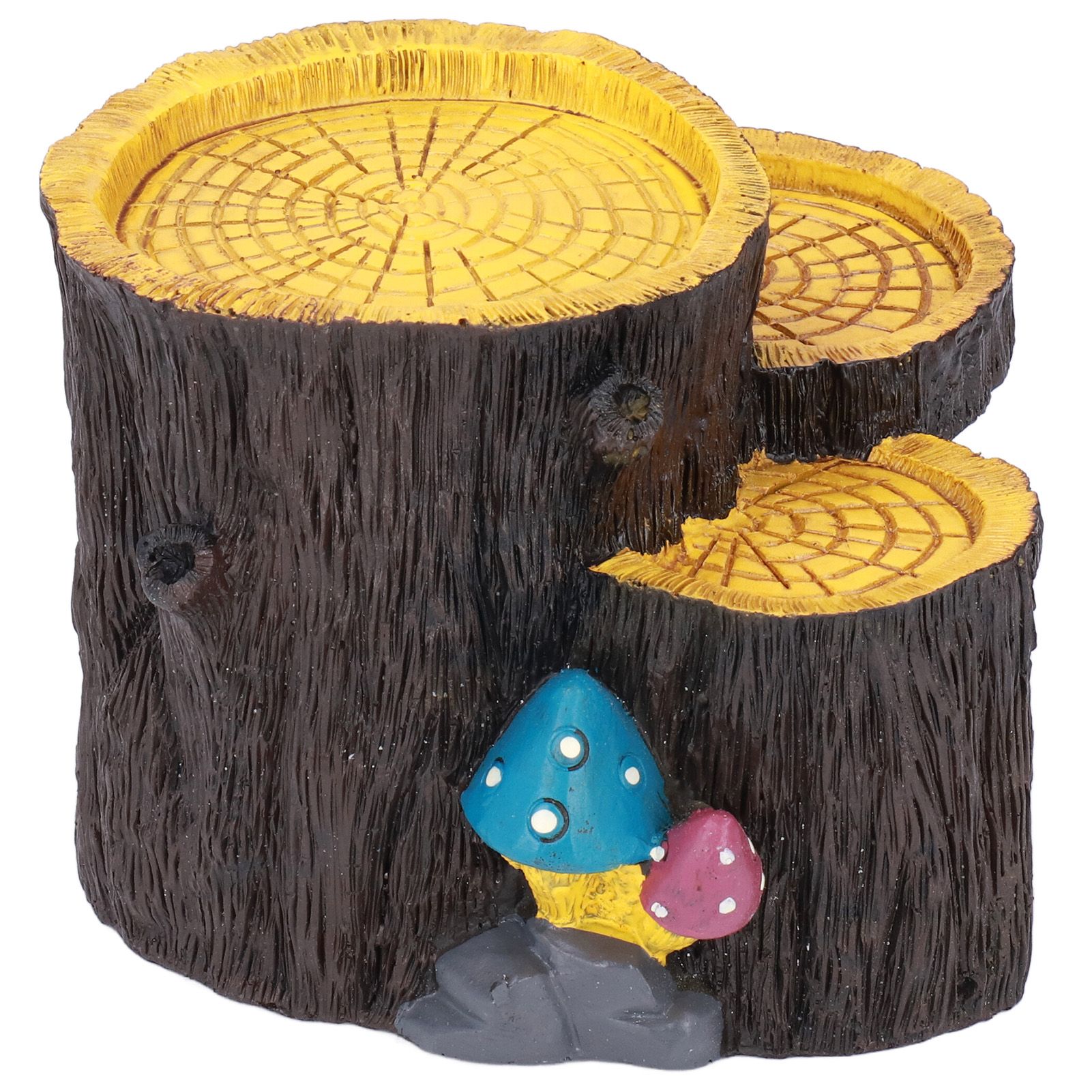 Resin Mini Stump Shape Hiding Hole Wooden Cave Artificial Aquarium Plants Ornaments for Shelter - Image 6